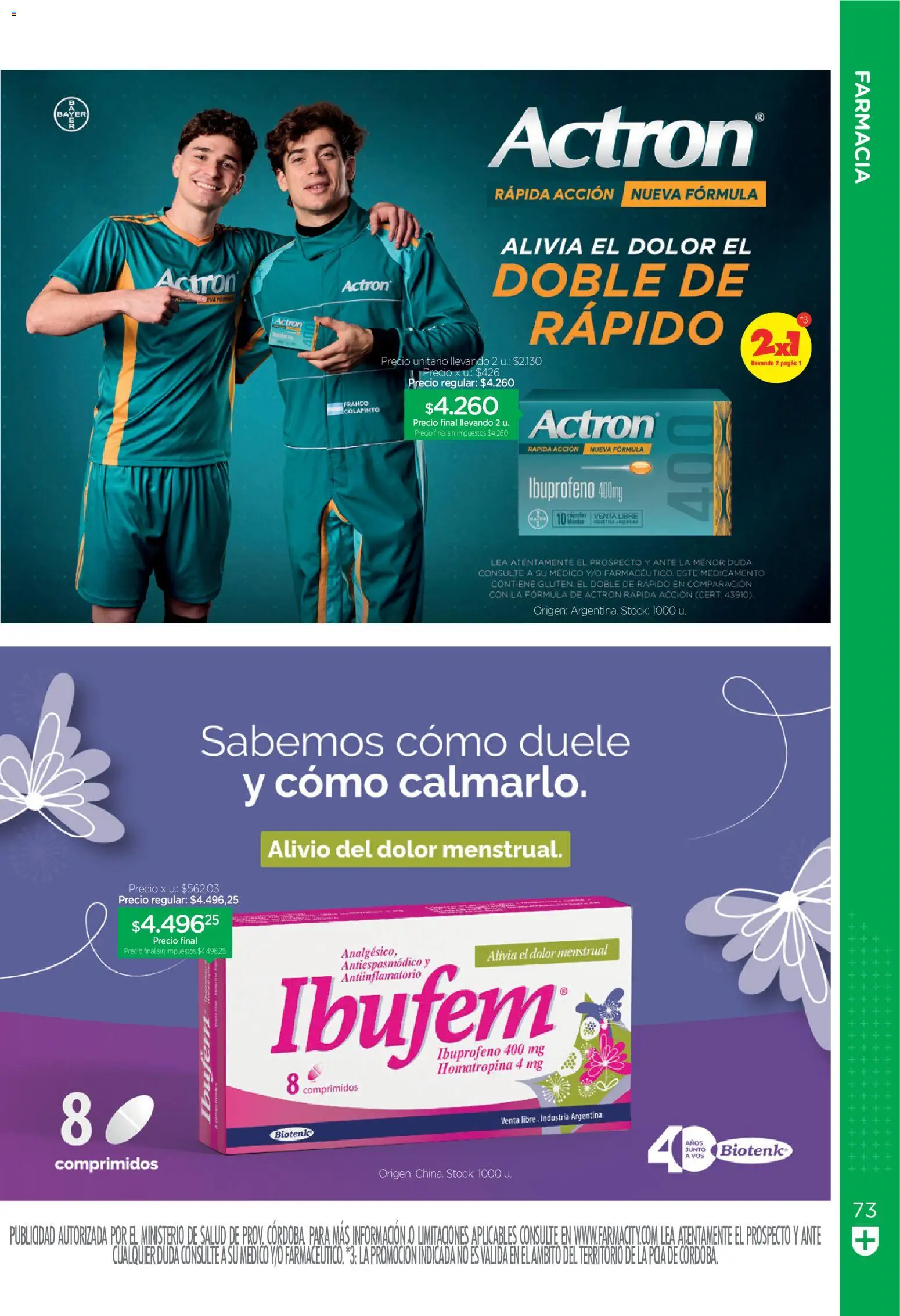 Farmacity catálogo │ válido desde el 01/10/2026 | Página: 73