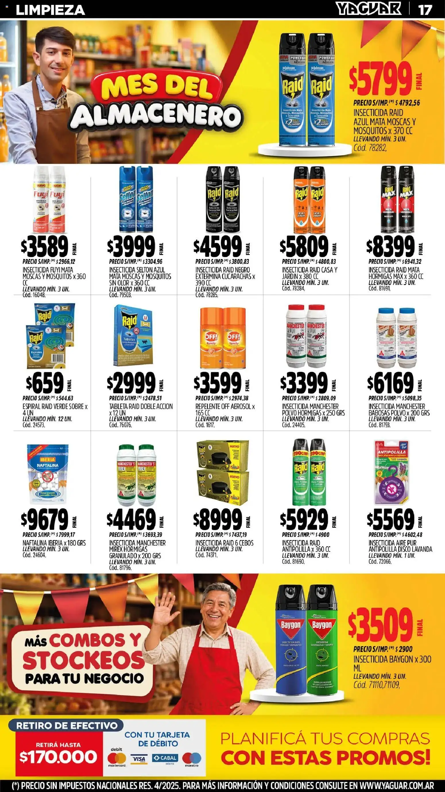 Yaguar - Oferta Semanal Parque Chacabuco │ válido desde el 31/08/2026 | Página: 17 | Productos: Mata moscas, Tableta, Sobre, Polvo