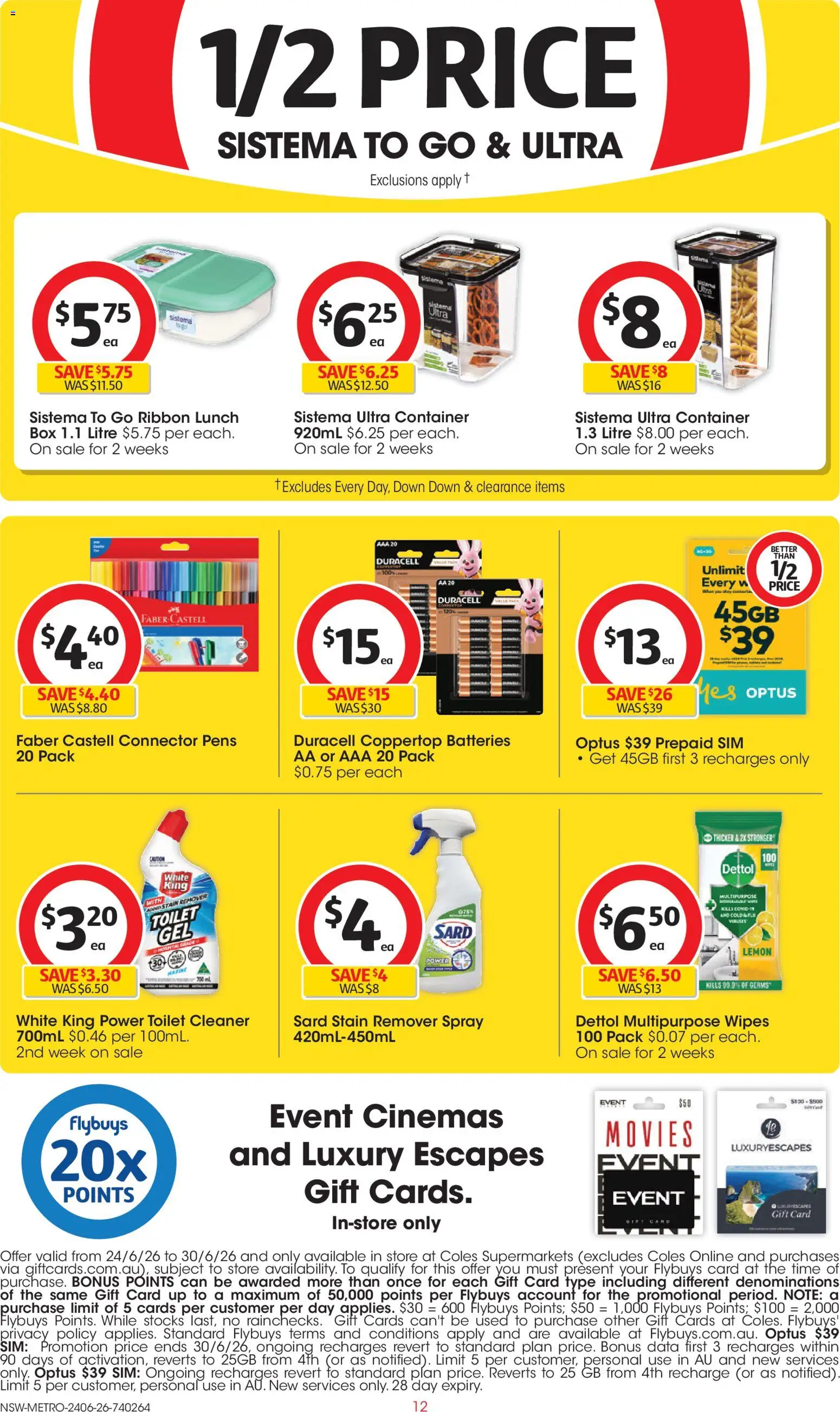 Coles catalogue - valid from 24/06/2026 | Page: 12 | Products: Toilet, Cleaner, Stain remover, Multipurpose