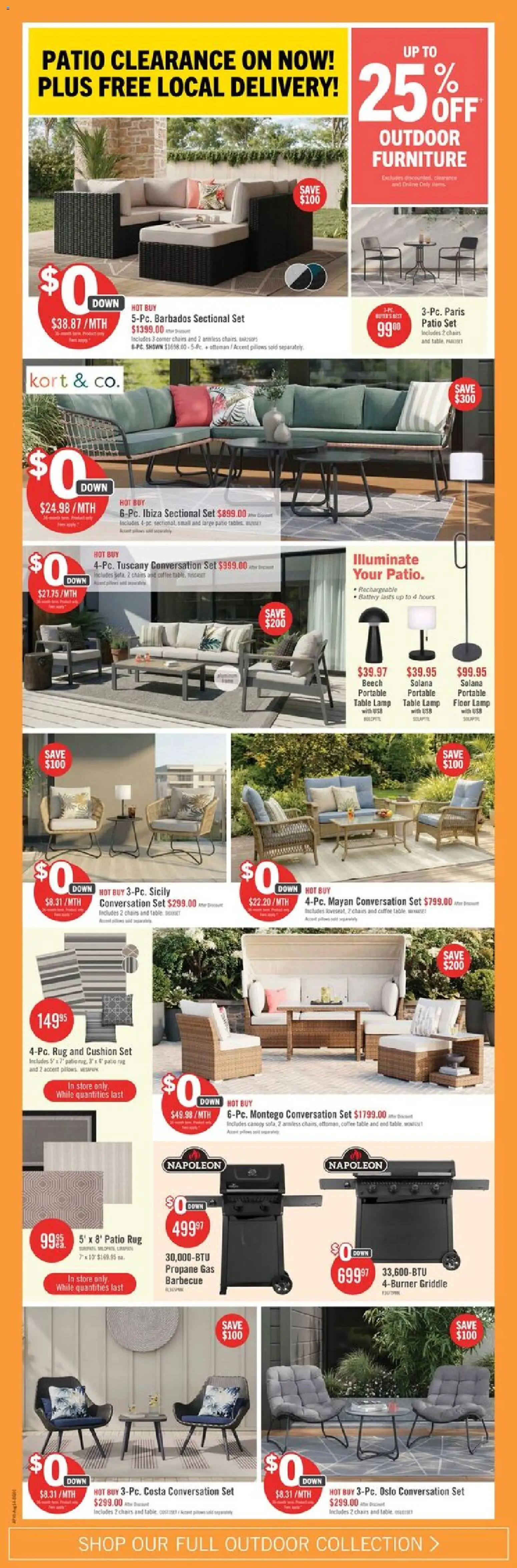 The Brick flyer valid from Aug 13, 2026 | Page: 7 | Products: Table lamp, Table, Coffee, Chairs