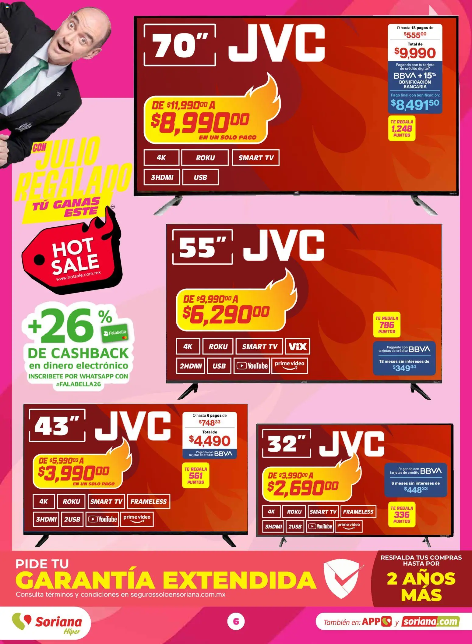 Nuevas ofertas de Soriana válidas en toda la República Mexicana desde el 25.05.2026. ¡Encuentra las mejores ofertas en Soriana Hot Sale Híper Nacional! | Página: 6 | Productos: Té, Video