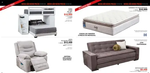 Vista previa de Muebles Dico catálogo, nuevo folleto de la tienda, válido en México a partir del 01/09/2026 | Página: 8 | Productos: Sillón, Litera, Cama, Sillón reclinable