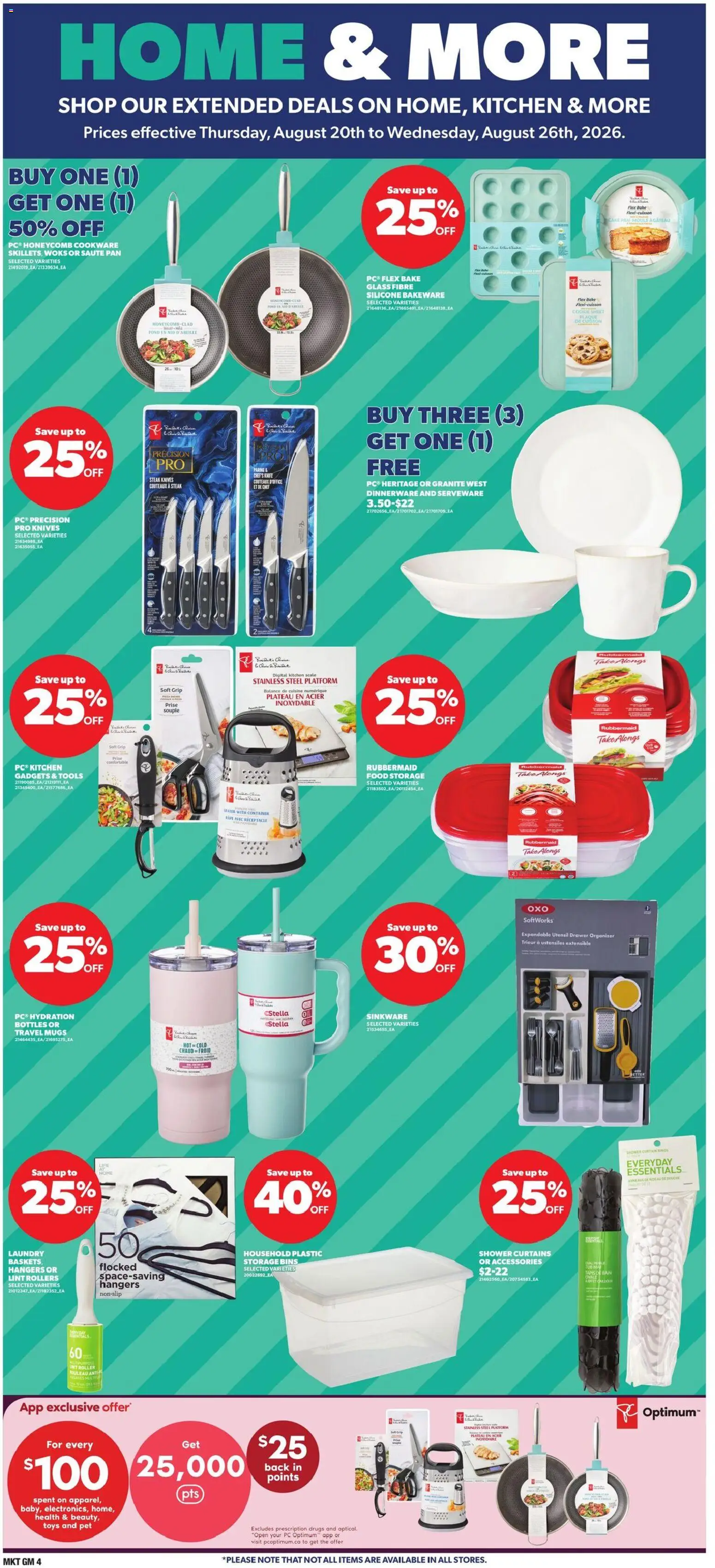 Zehrs flyer valid from Aug 20, 2026 | Page: 12 | Products: PC, Kitchen scale, Knives, Shower