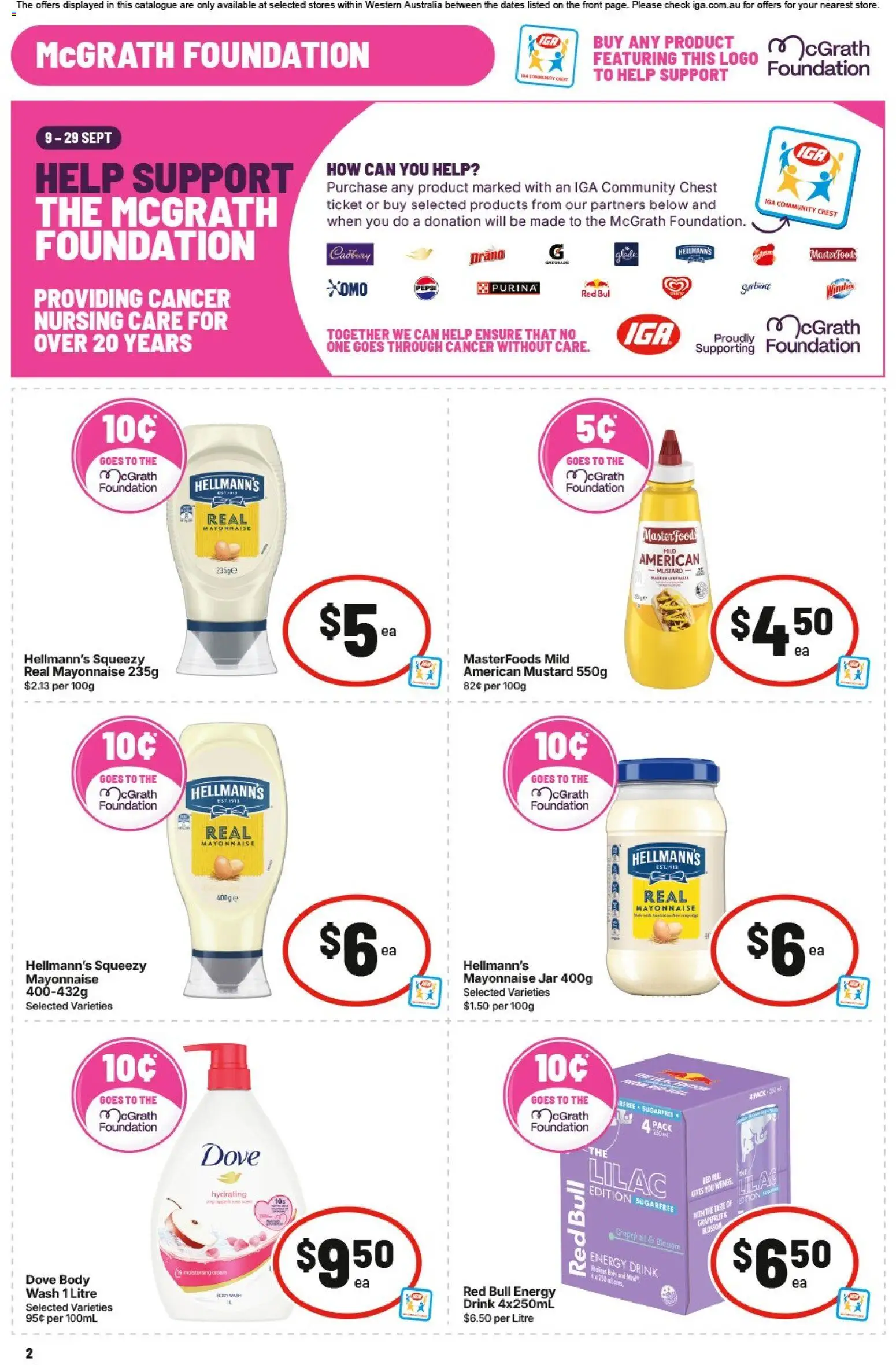 IGA catalogue - valid from 09/09/2026 | Page: 3 | Products: Energy drink, Wood, Grapefruit, Foundation