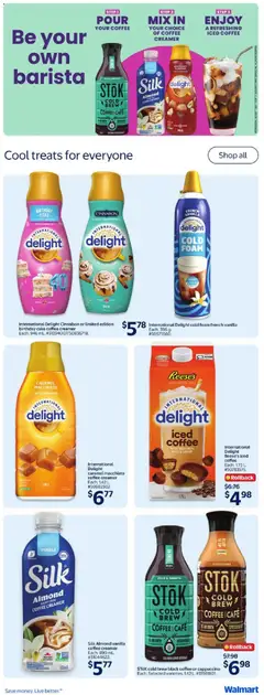Preview of STederalederal K cold brew black coffee or cappuccino, STederalederal K cold brew black coffee or cappuccino. Each. Selected varieties. 1.42 L. from shop Walmart valid from Jul 2, 2026 | Page: 15 | Products: Cream, Milk, Coffee