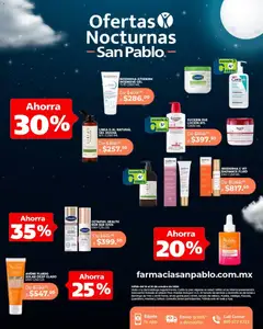 Vista previa de Farmacia San Pablo catálogo Ofertas Nocturnas, nuevo folleto de la tienda, válido en México a partir del 16/10/2026