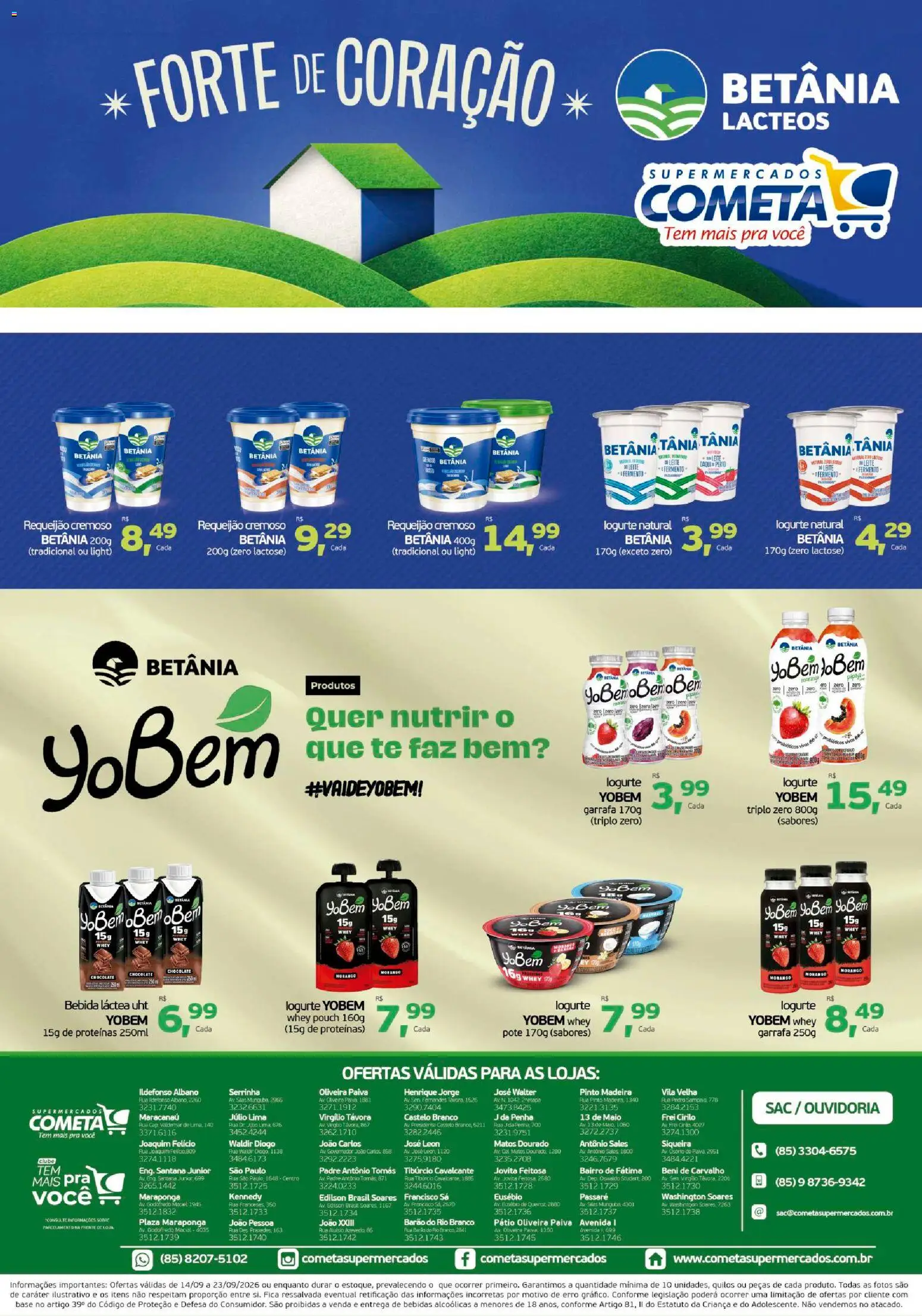 Cometa Supermercados Folheto - válido de 14/09/2026 | Página: 2 | Produtos: Maiô, Bebidas, Chocolate, Base