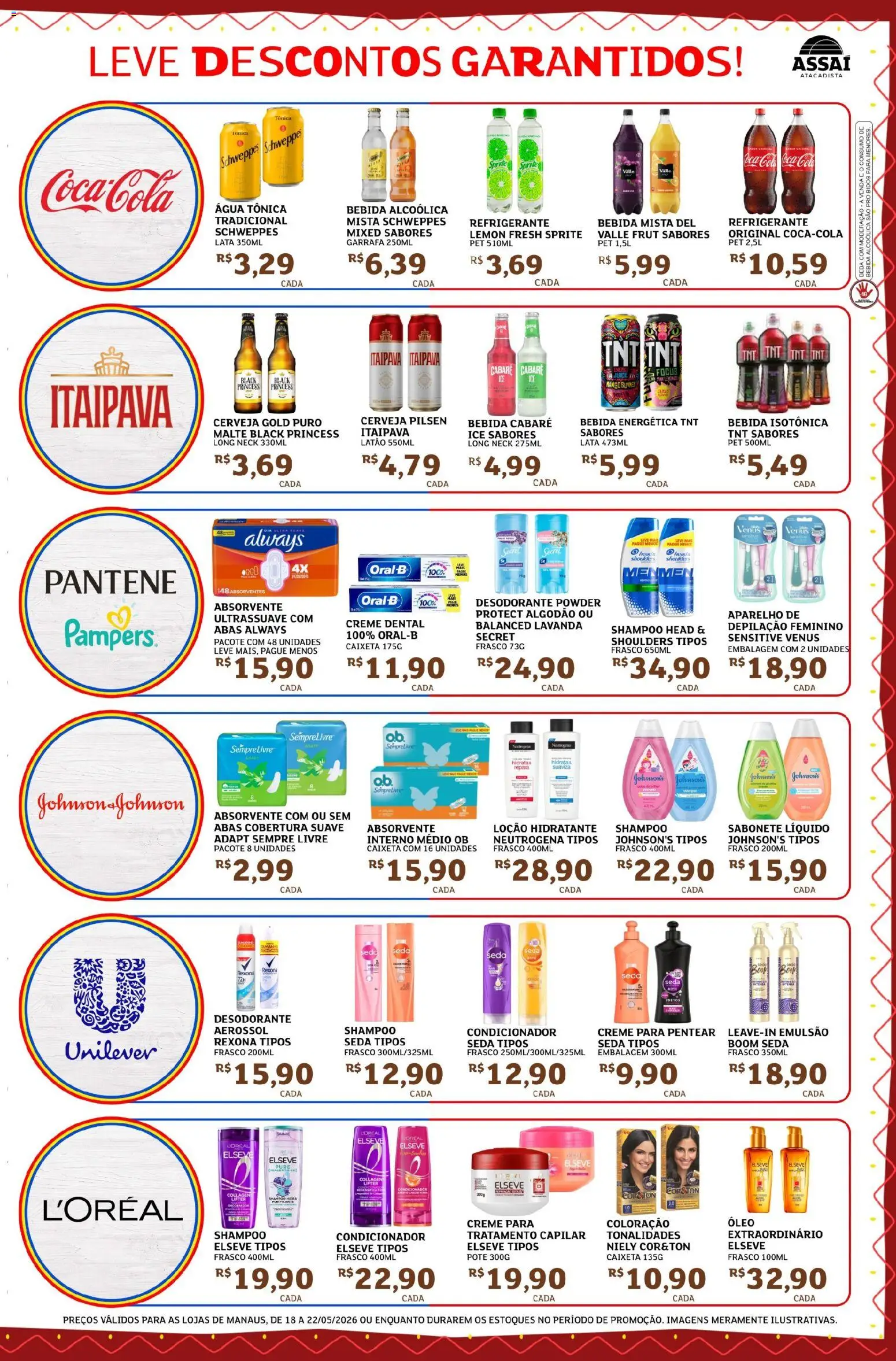 Assaí Atacadista Folheto - válido de 18.05.2026 | Página: 3 | Produtos: Rexona, Creme para pentear, Refrigerante, Creme dental