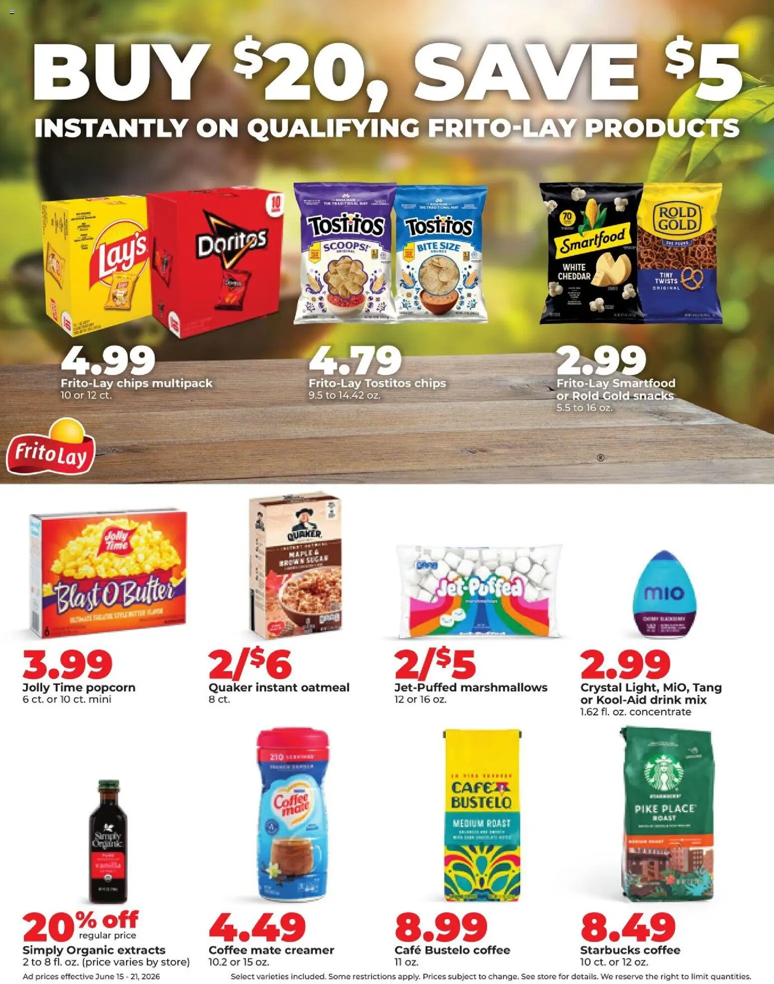 HyVee Weekly Ad - valid from 15.06.2026 | Page: 23 | Products: Butter, Coffee, Chips, Sugar