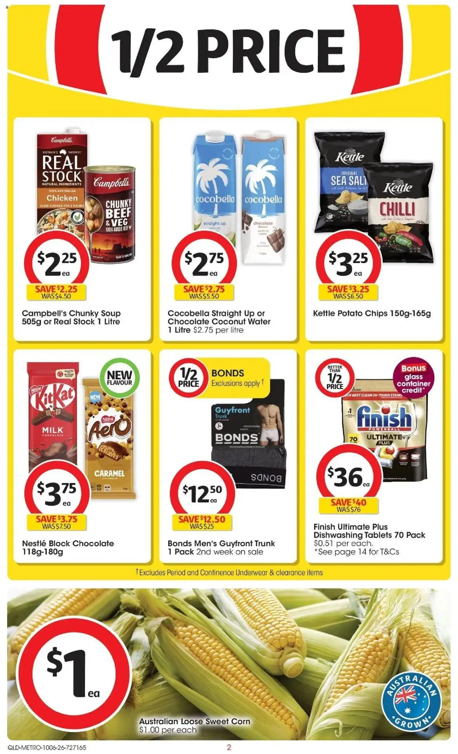 Coles catalogue - valid from 09.06.2026 | Page: 2 | Products: Milk, Chocolate, Chicken, Kettle