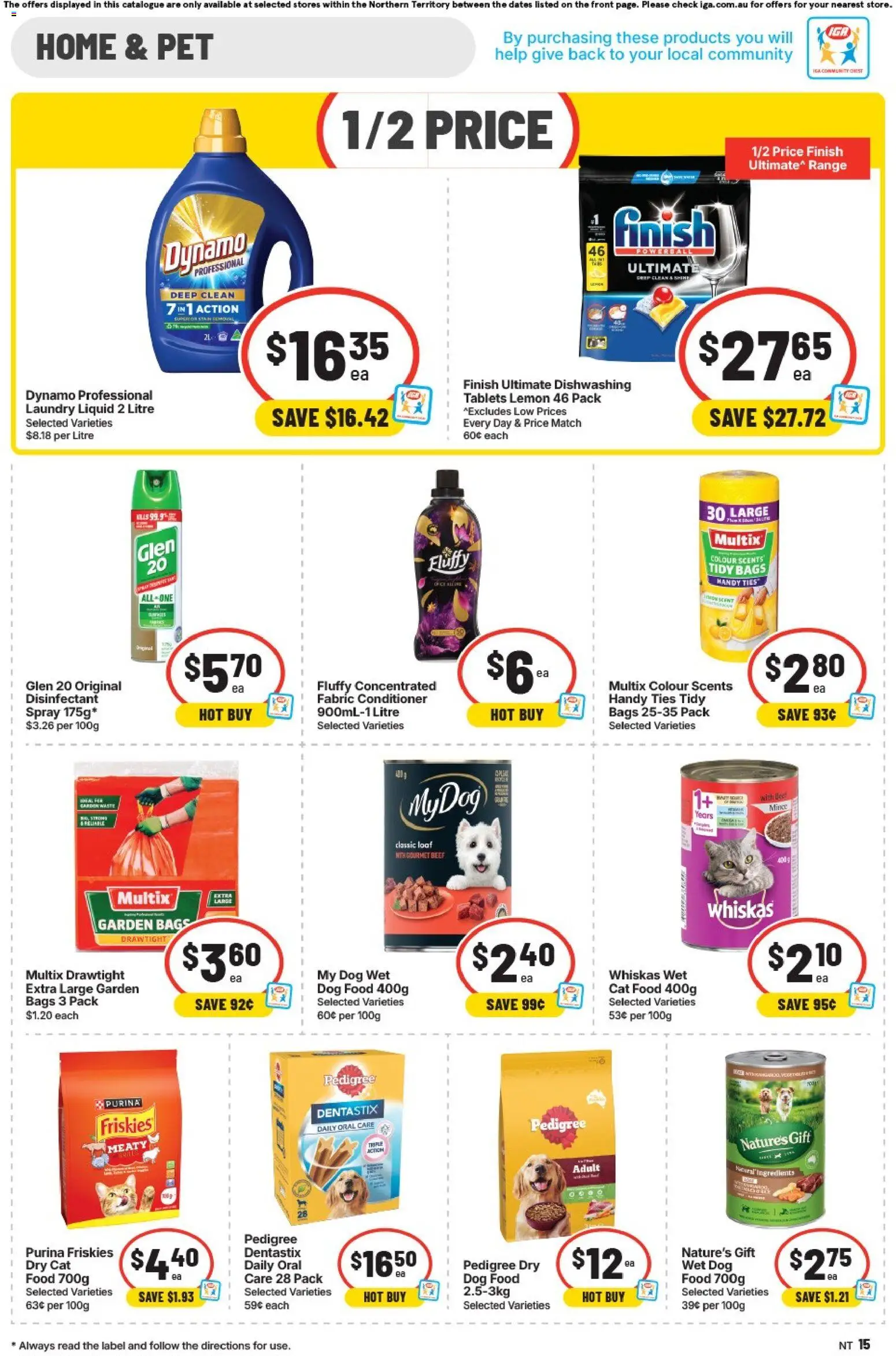 IGA catalogue - valid from 12/08/2026 | Page: 15 | Products: Food, Conditioner, Dog food, Laundry