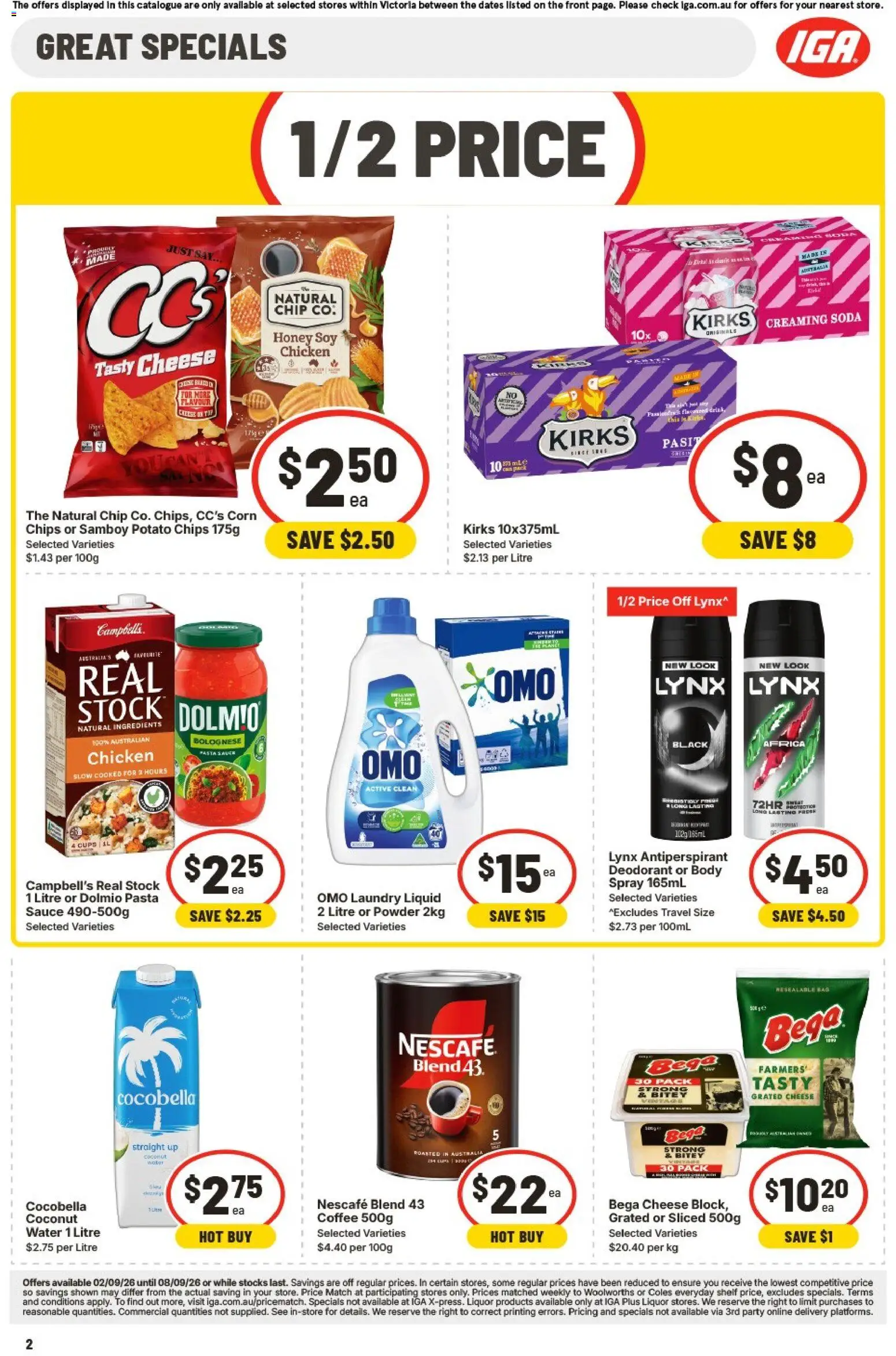 IGA catalogue - valid from 02/09/2026 | Page: 3 | Products: Shelf, Ingredients, Sauce, Grated cheese
