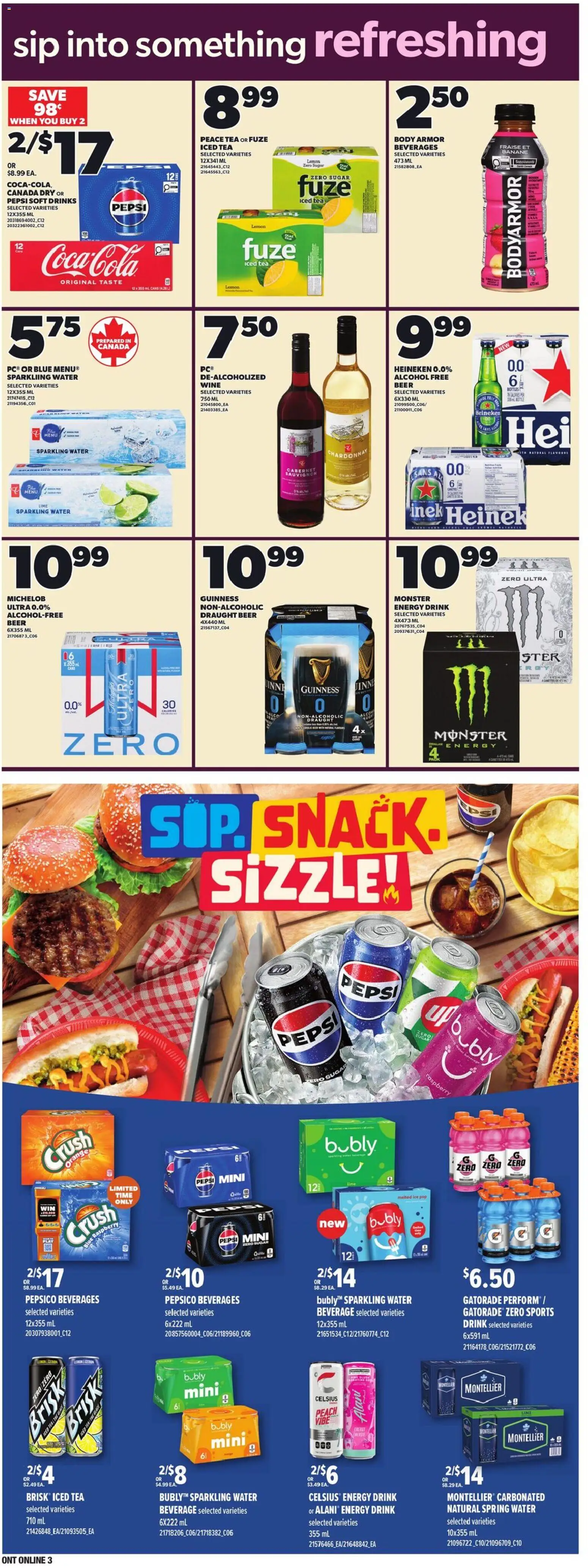 Zehrs flyer valid from Aug 13, 2026 | Page: 15 | Products: Iced tea, Sugar, Alcohol, Drinks