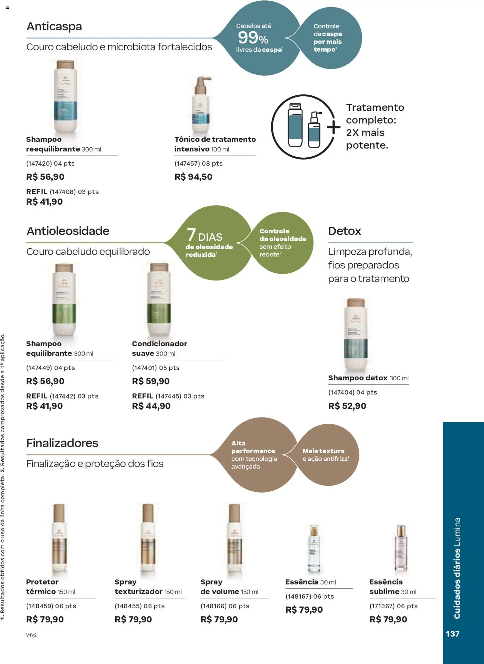 Natura Folheto - válido de 19.02.2026 | Página: 137 | Produtos: Shampoo, Tônico, Condicionador