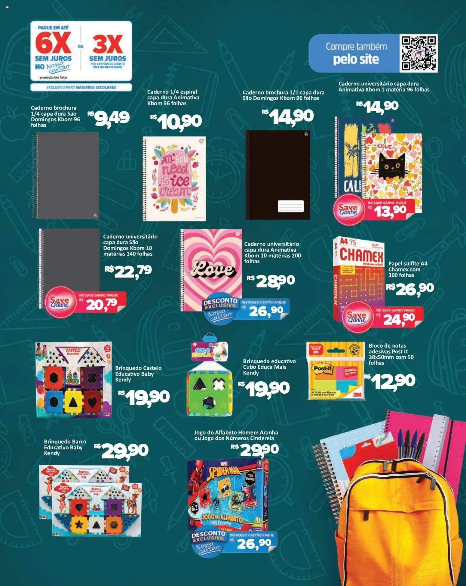 Savegnago Folheto - válido de 08/07/2026 | Página: 15 | Produtos: Papel sulfite, Caderno