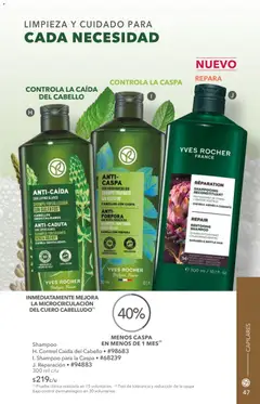 Vista previa de Yves Rocher campaña 8 2026, nuevo folleto de la tienda, válido en México a partir del 02.06.2026 | Página: 47 | Productos: Champú