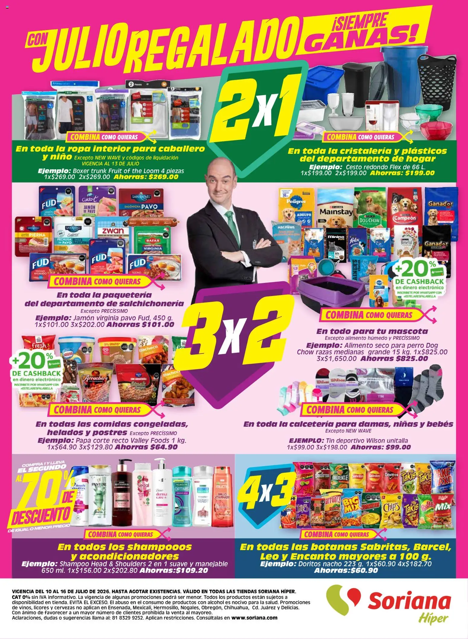 Nuevas ofertas de Soriana válidas en toda la República Mexicana desde el 10/07/2026. ¡Encuentra las mejores ofertas en Soriana folleto! | Página: 8