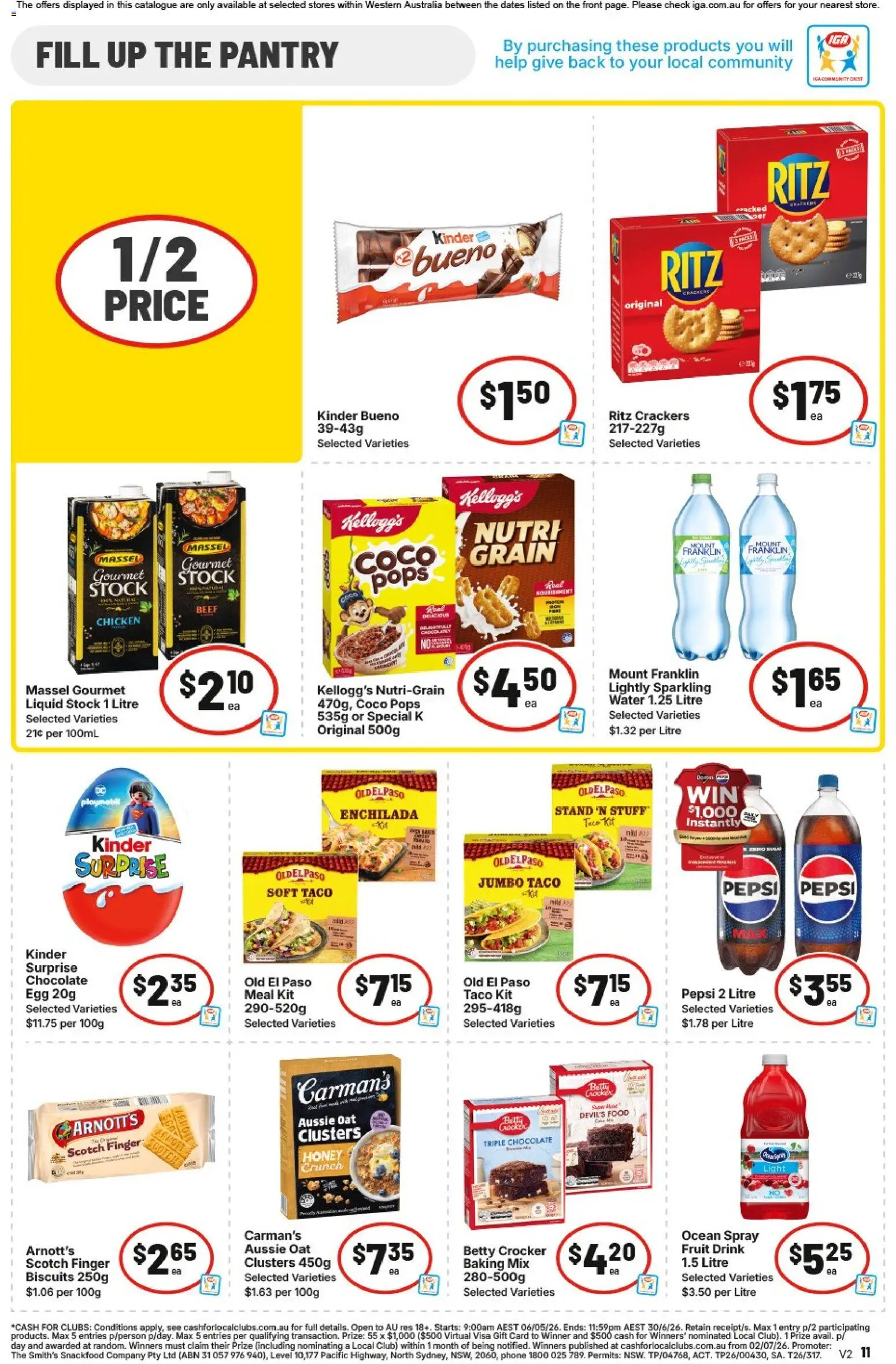 IGA catalogue - valid from 17.06.2026 | Page: 11 | Products: Crackers, Pepsi, Scotch, Phone