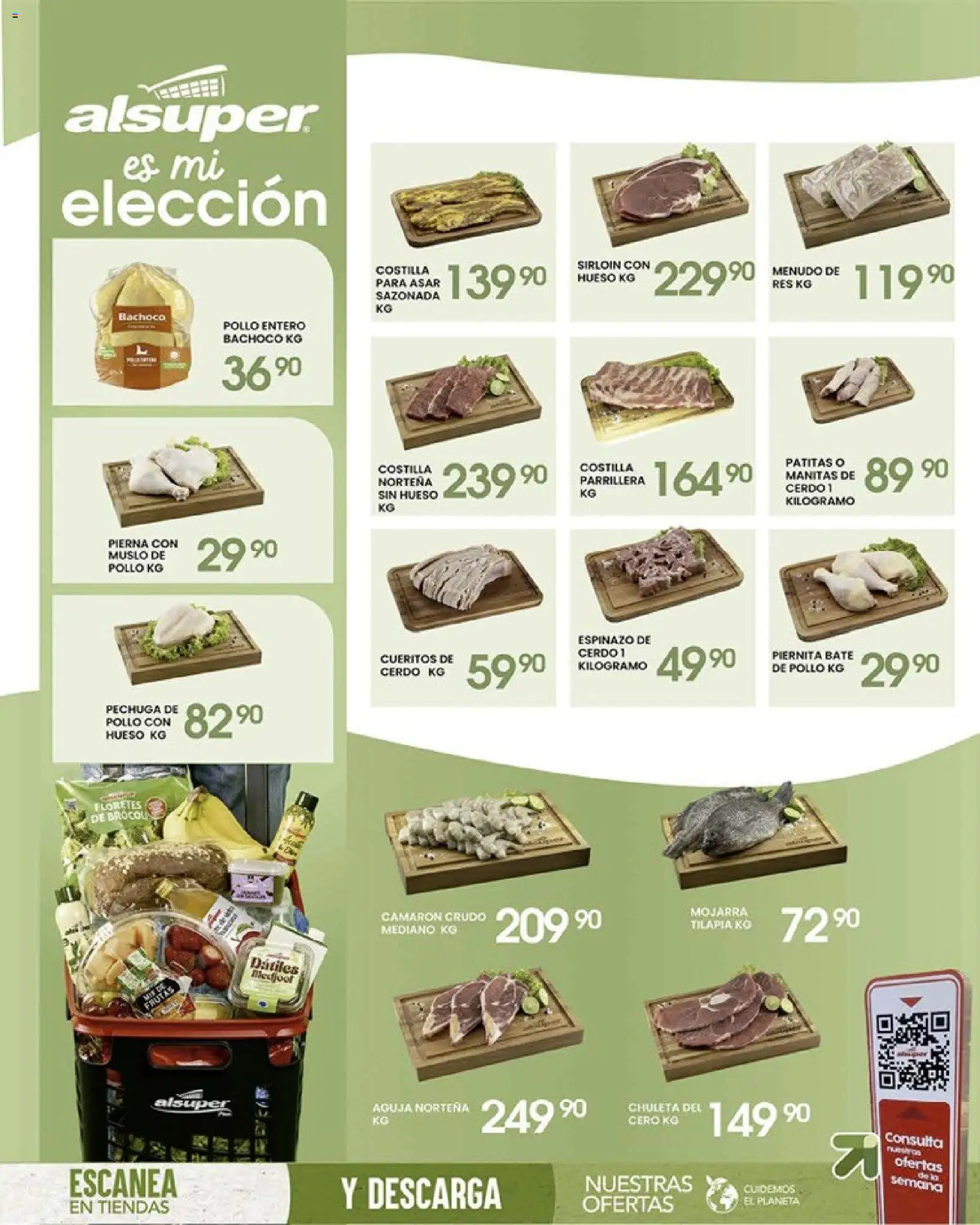 Nuevas ofertas de Alsuper válidas en toda la República Mexicana desde el 15.05.2026. ¡Encuentra las mejores ofertas en Alsuper folleto Calera! | Página: 8 | Productos: Pollo, Cerdo, Res
