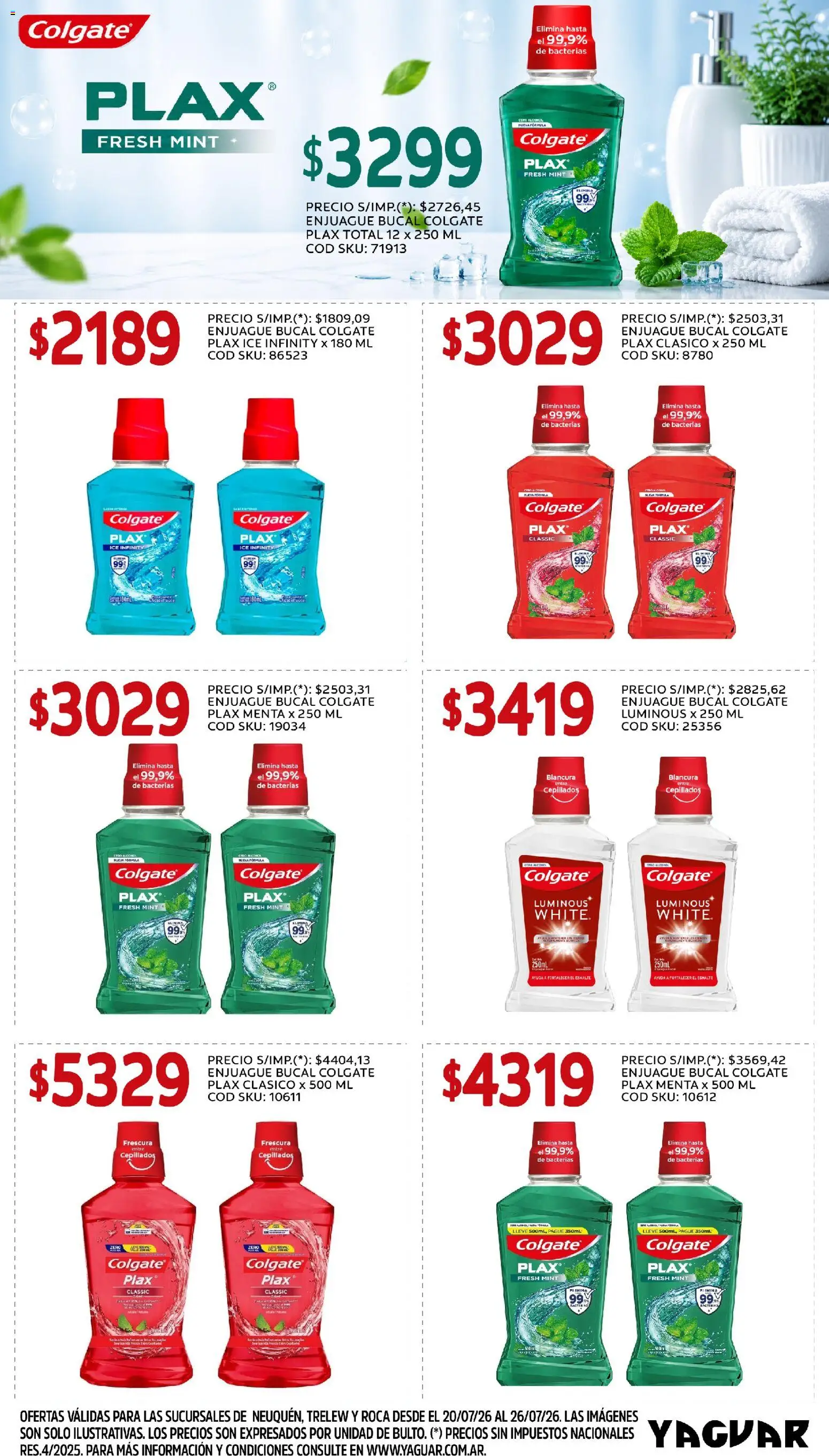 Yaguar - Oferta semanal General Roca │ válido desde el 20/07/2026 | Página: 4 | Productos: Enjuague bucal