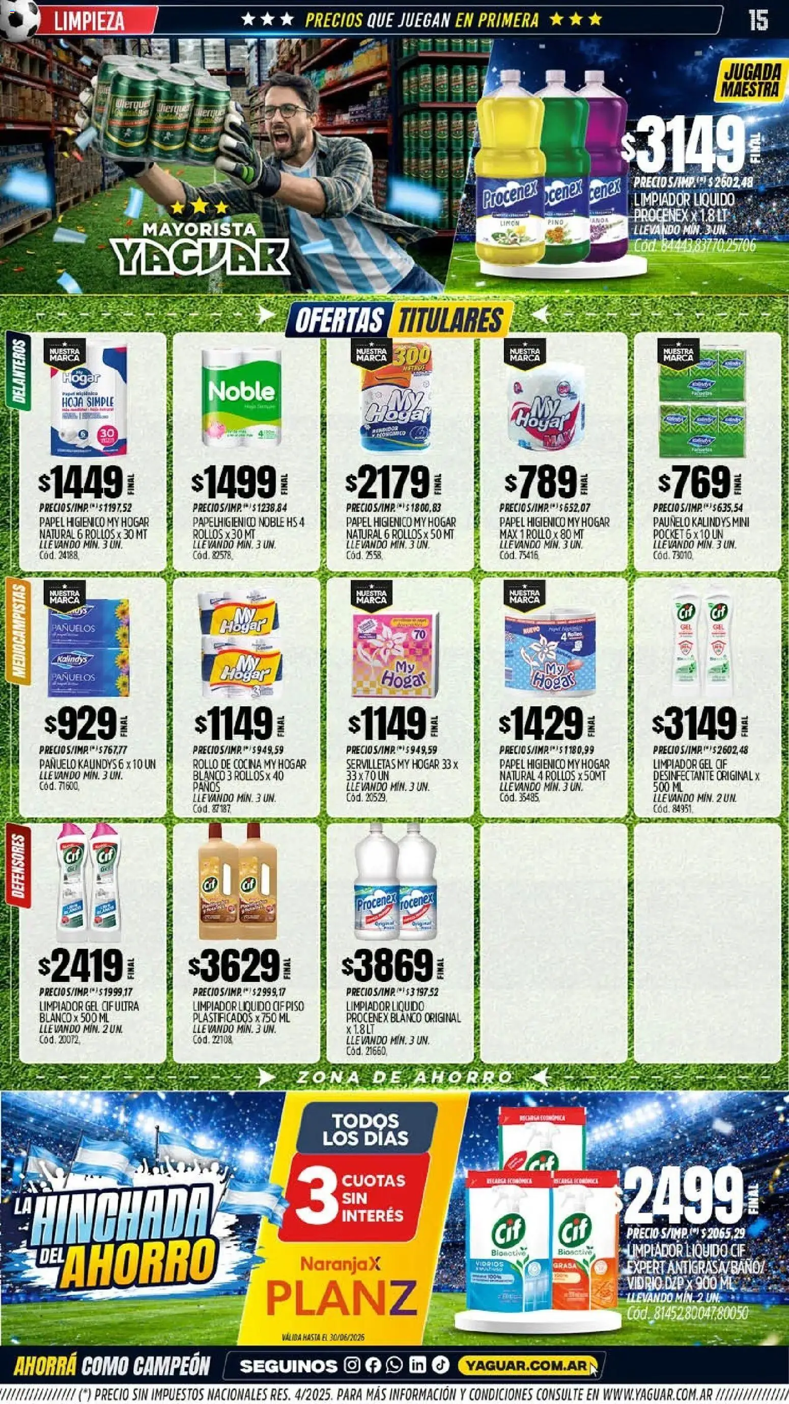 Yaguar catálogo │ válido desde el 15.06.2026 | Página: 14 | Productos: Pañuelo, Cocina, Servilletas, Limón