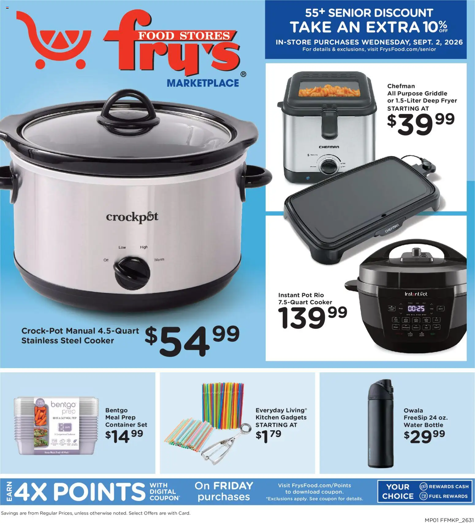 Fry's Food Home & Apparel - valid from 09/02/2026 | Page: 1 | Products: Fryer, Cooker, Griddle, Deep fryer