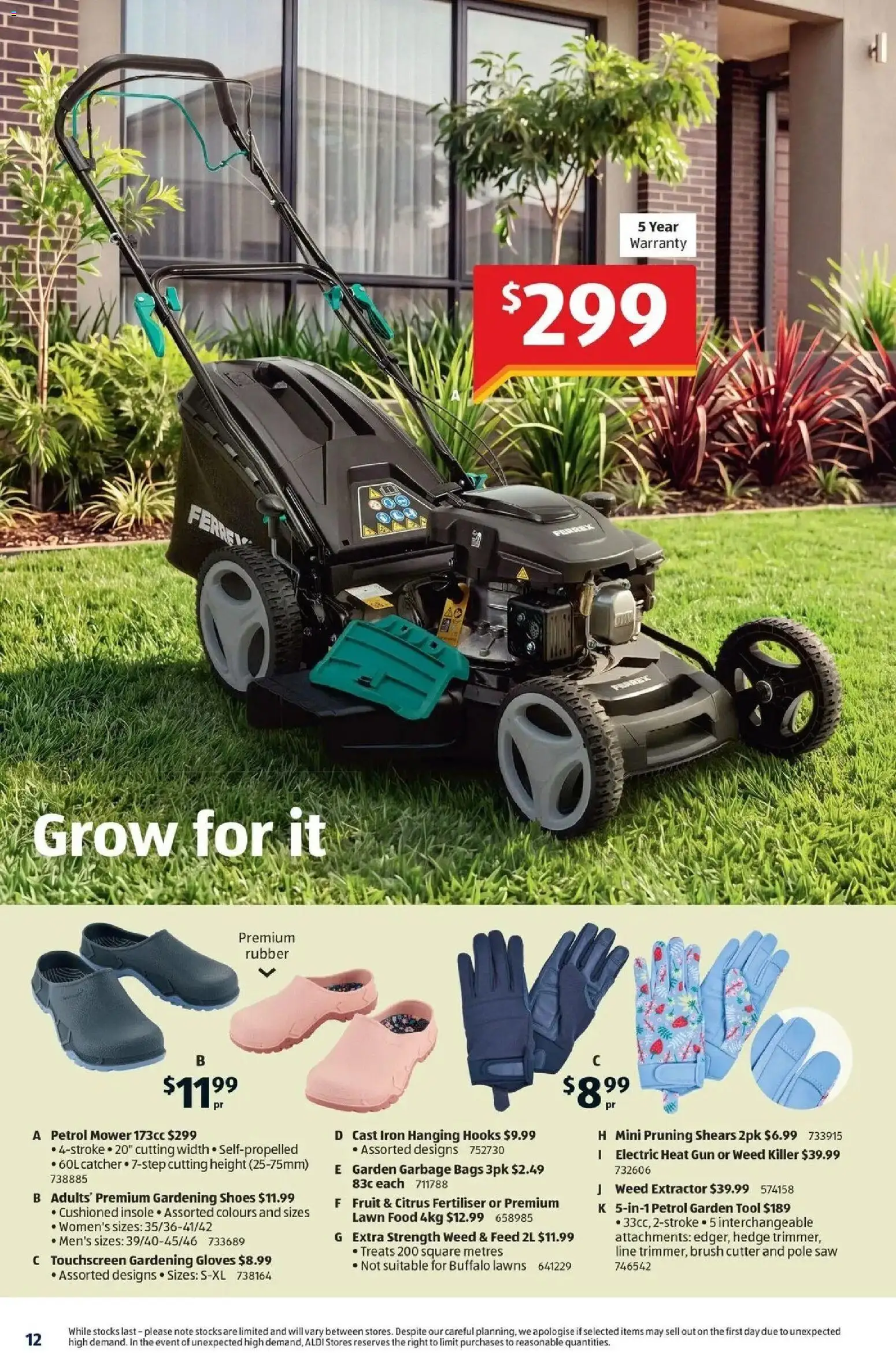 Aldi catalogue - valid from 07/10/2026 | Page: 12 | Products: Brush, Fruit, Gloves, Cutter
