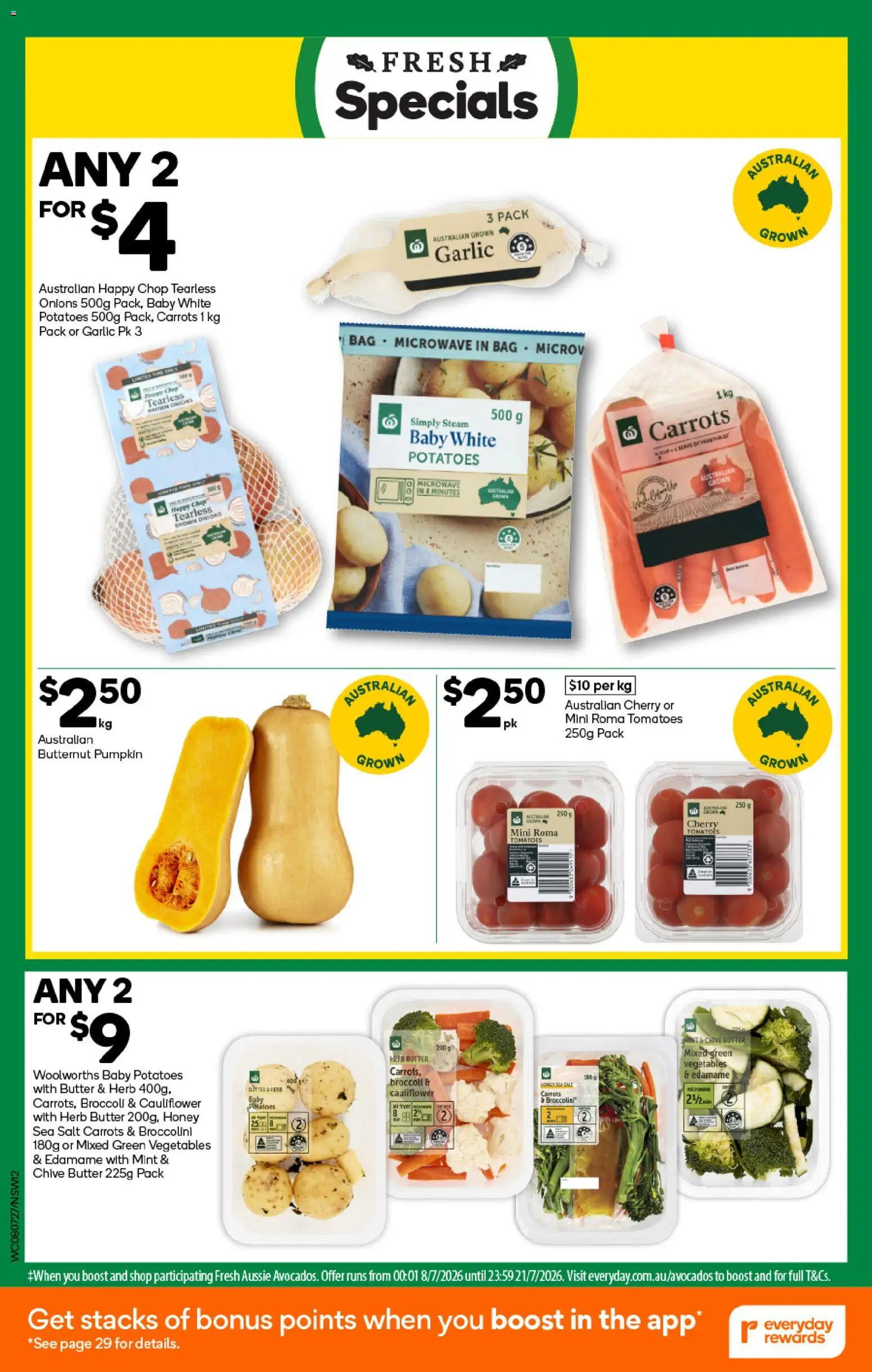Woolworths catalogue - valid from 08/07/2026 | Page: 12 | Products: Honey, Vegetables, Salt, Cauliflower