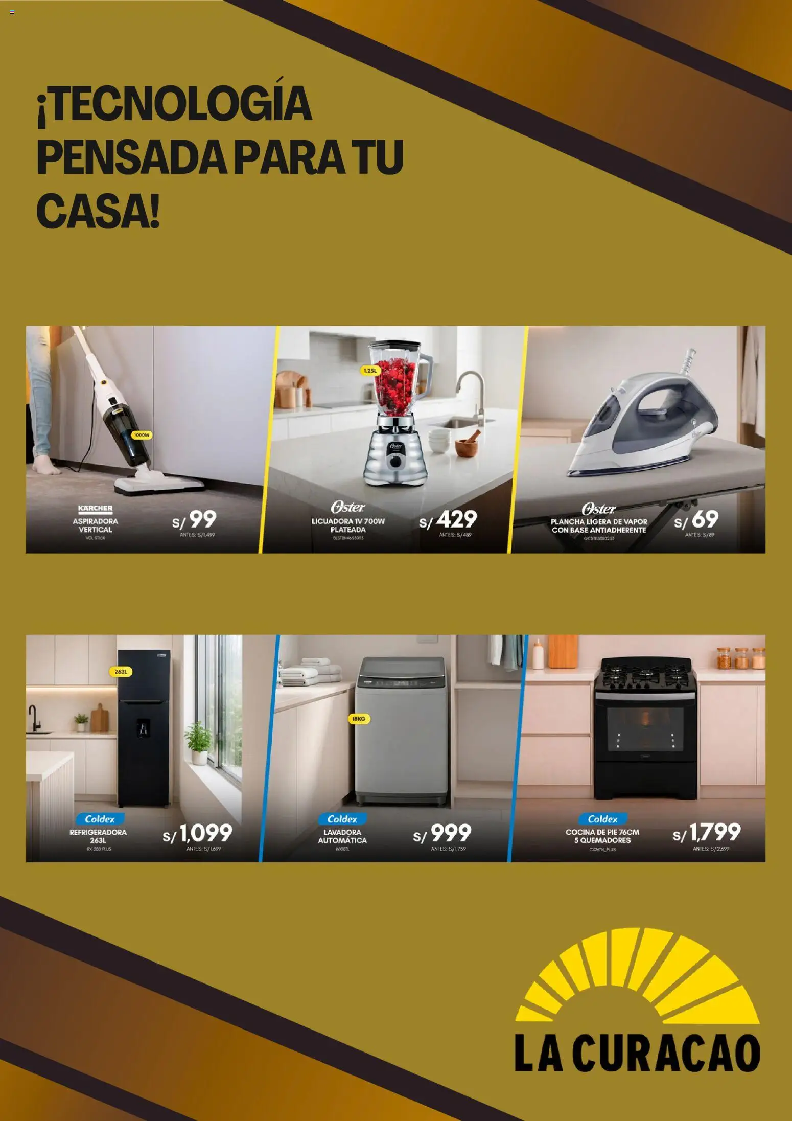 Catálogo La Curacao válido desde 03/08/2026 | Página: 3 | Productos: Lavadora, Cocina, Aspiradora, Licuadora