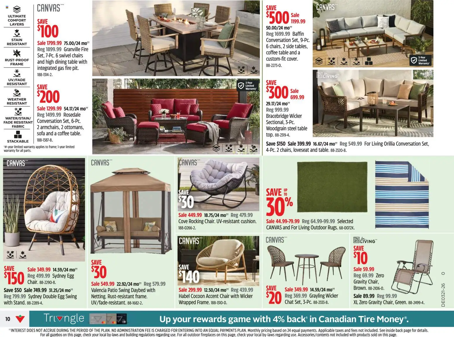 Canadian Tire flyer valid from 21.05.2026 | Page: 10 | Products: Sofa, Coffee table, Chair, Coffee
