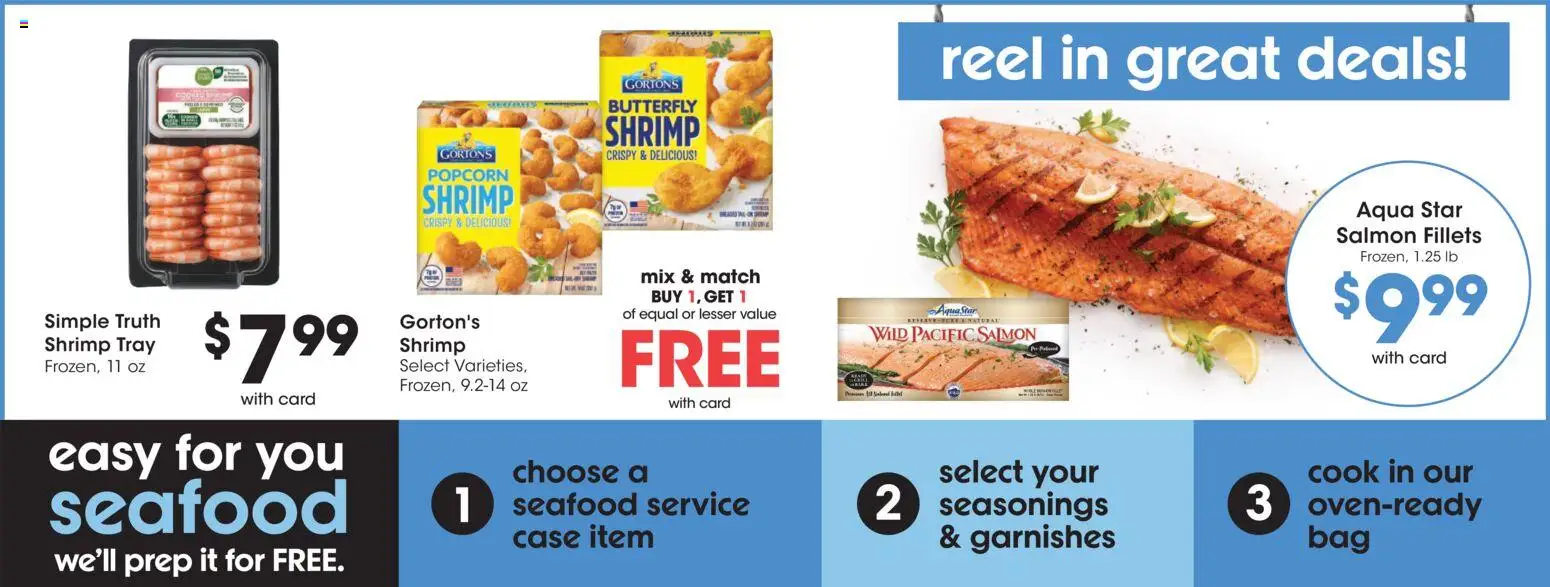 Fred Meyer Weekly Ad - valid from 09/30/2026 | Page: 12 | Products: Shrimp, Popcorn, Seasonings, Case
