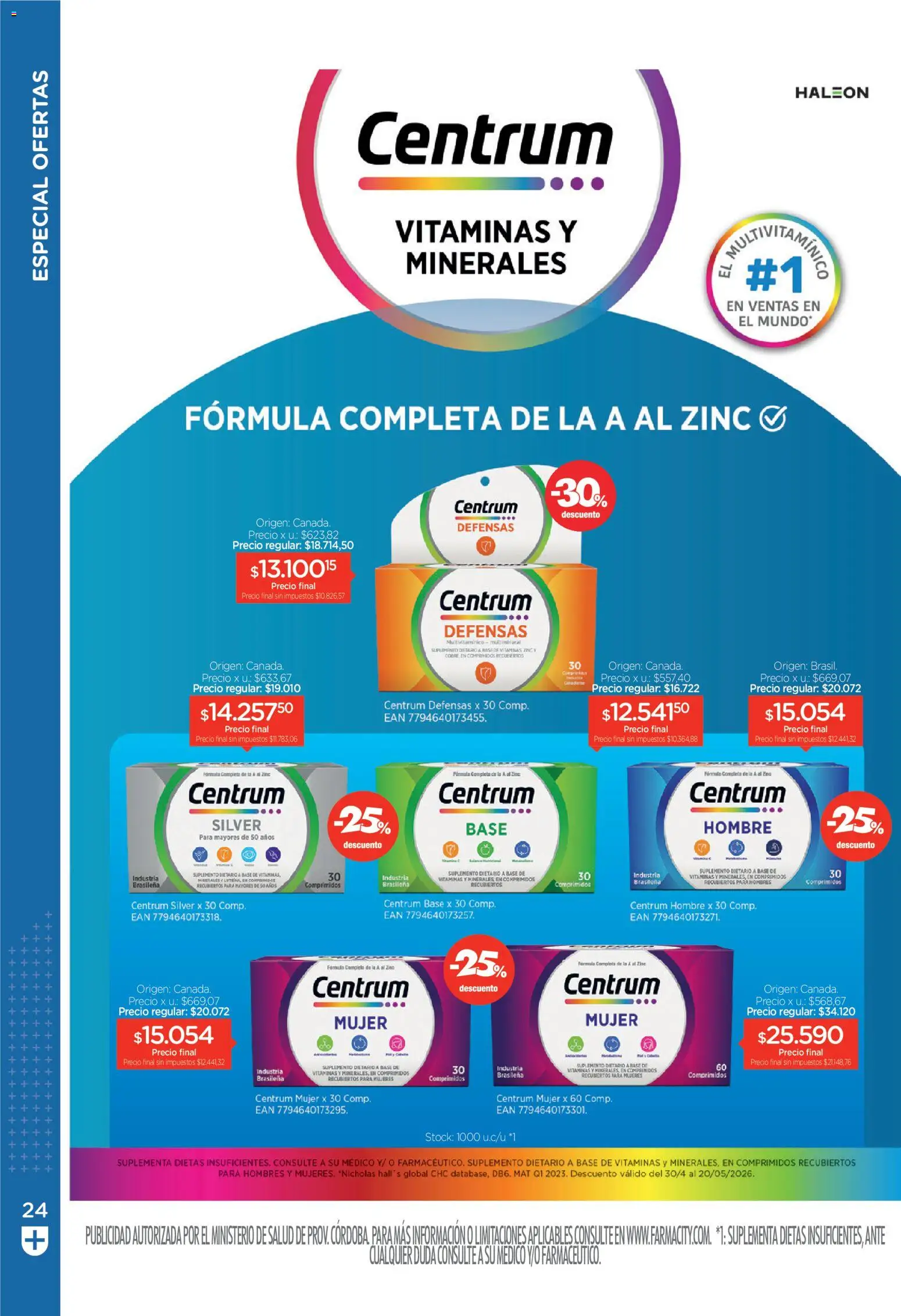 Farmacity catálogo │ válido desde el 30.04.2026 | Página: 24 | Productos: Vitaminas, Suplemento dietario