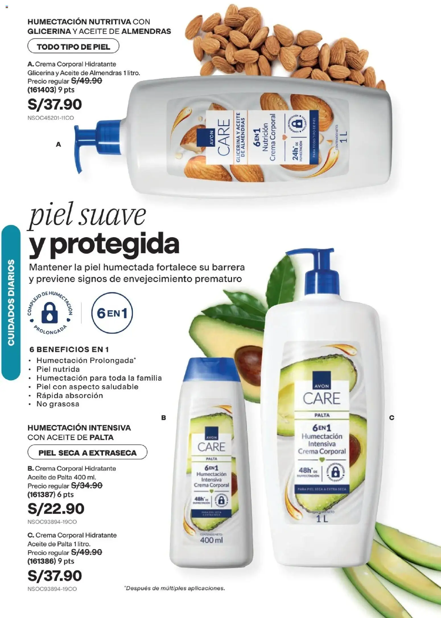 Catálogo Avon válido desde 22/07/2026 | Página: 127 | Productos: Aceite, Crema, Almendras
