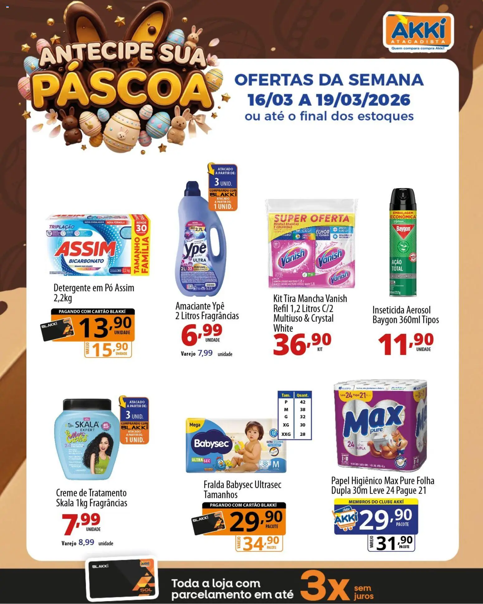 Akki Atacadista Folheto - válido de 16.03.2026 | Página: 1 | Produtos: Perfume, Cloro, Creme, Amaciante