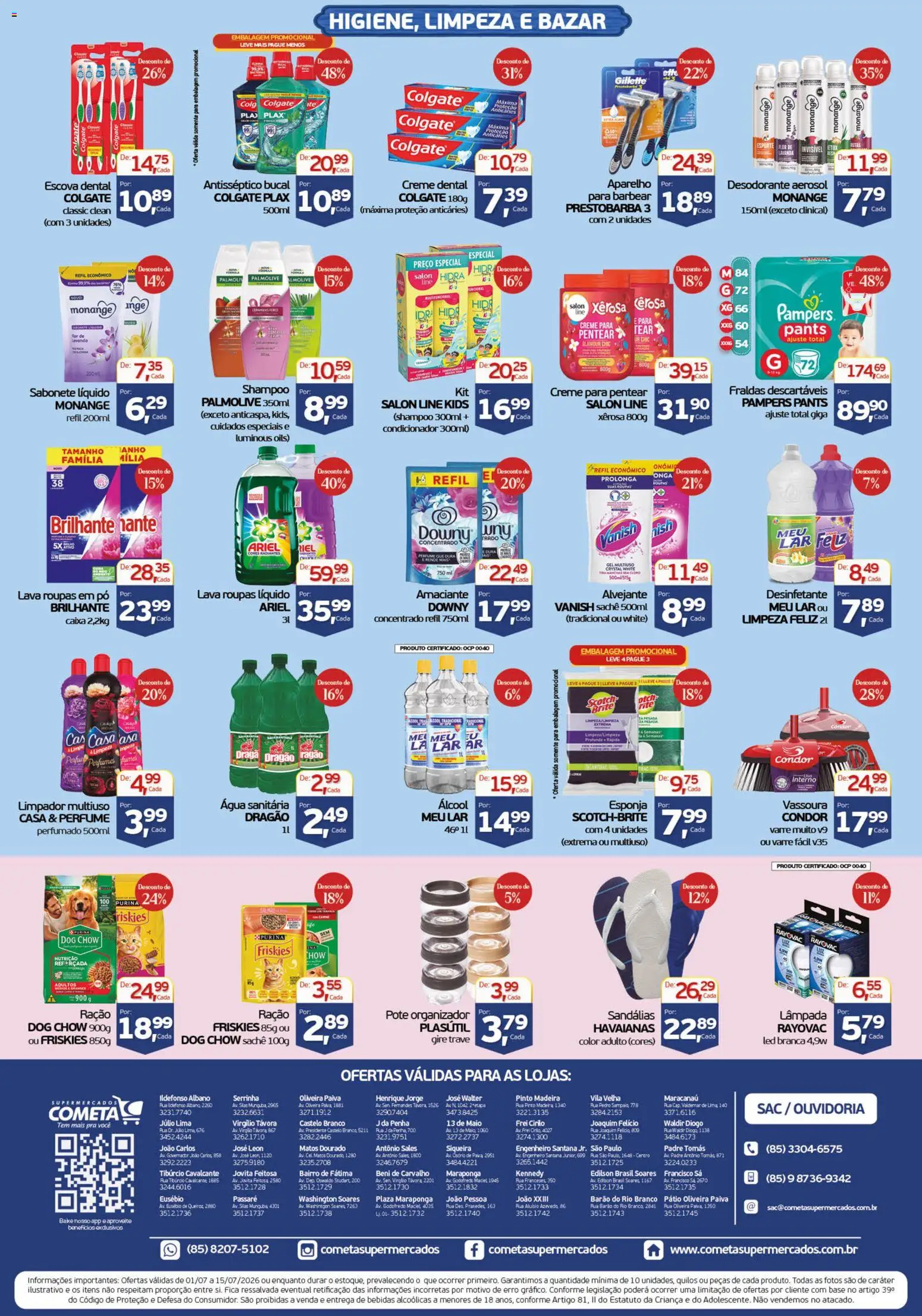 Cometa Supermercados Folheto - válido de 01/07/2026 | Página: 4 | Produtos: Pampers, Perfume, Roupas, Creme dental
