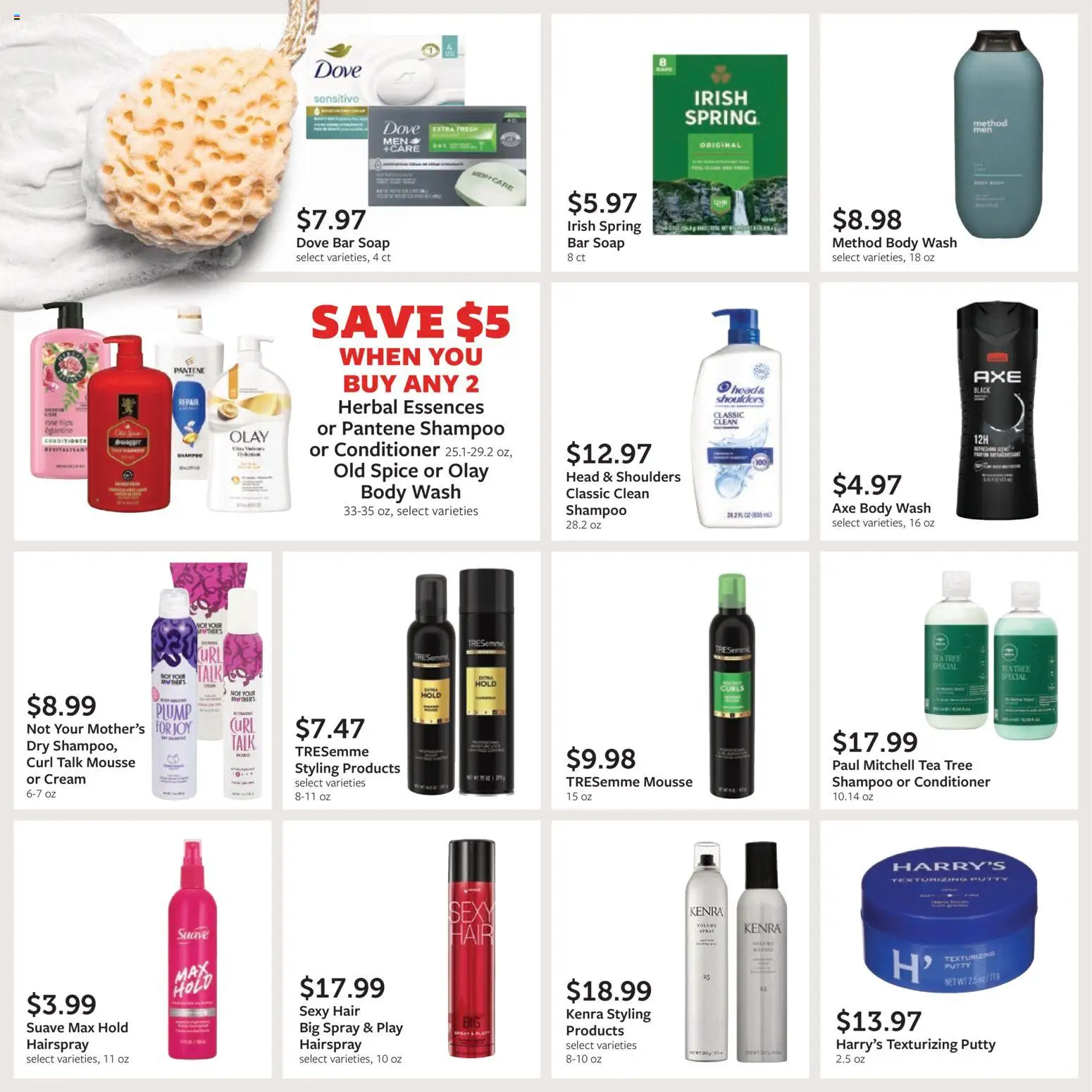 Fareway Monthly Ad - valid from 04.05.2026 | Page: 35 | Products: Shampoo, Tea, Cream, Body Wash