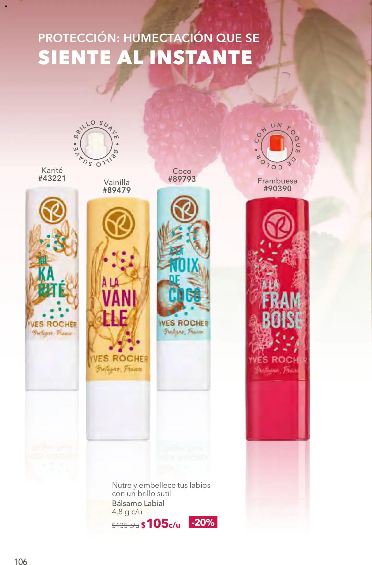 Nuevas ofertas de Yves Rocher válidas en toda la República Mexicana desde el 12.05.2026. ¡Encuentra las mejores ofertas en Yves Rocher campaña 7 2026! | Página: 108 | Productos: Brillo, Bálsamo