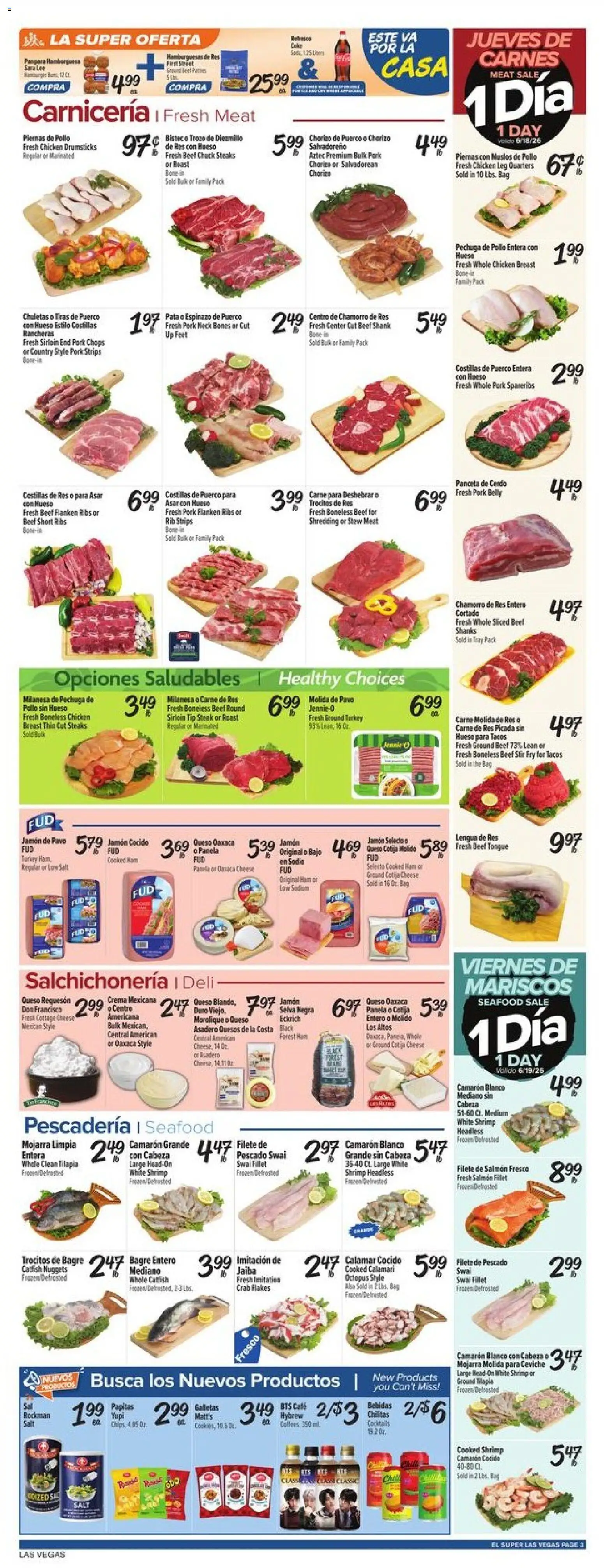El Super Weekly Ad - NV - valid from 17.06.2026 | Page: 3 | Products: Cheese, Ham, Flakes, Bag