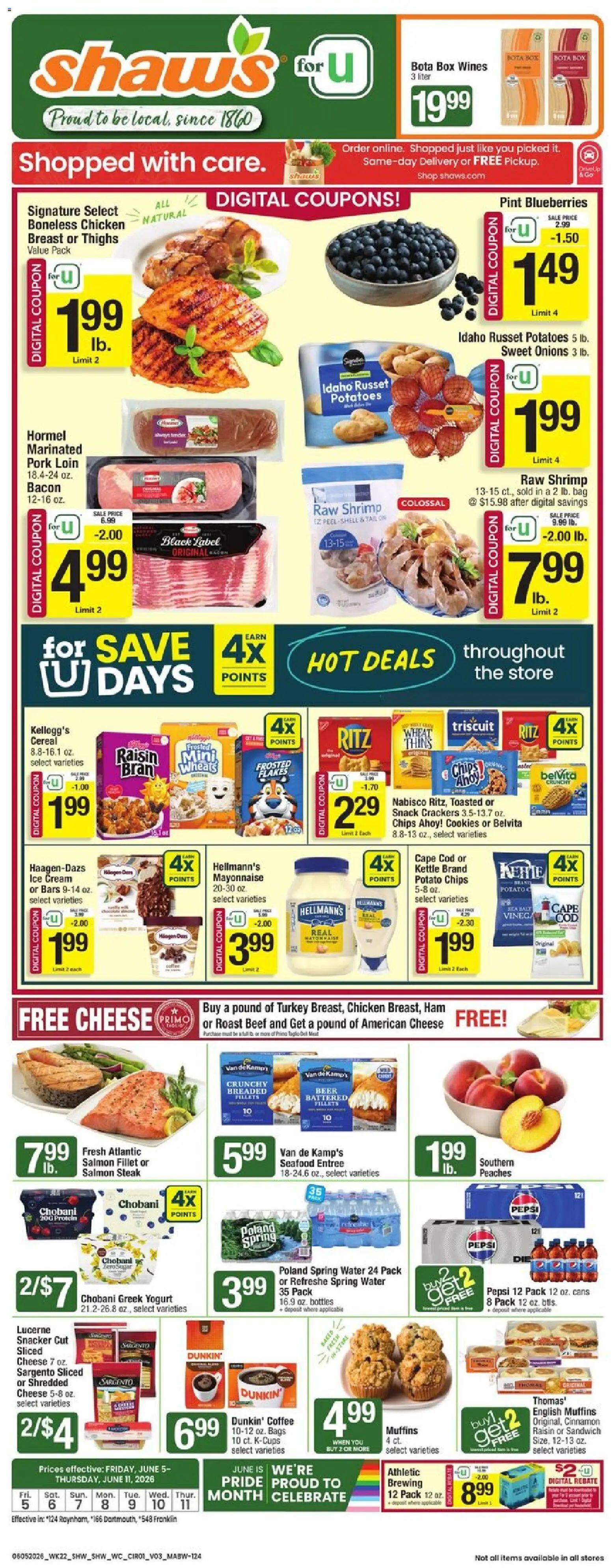 Shaw's Weekly Ad - MA - valid from 05.06.2026 | Page: 1 | Products: Box, Cream, Cookies, Kettle
