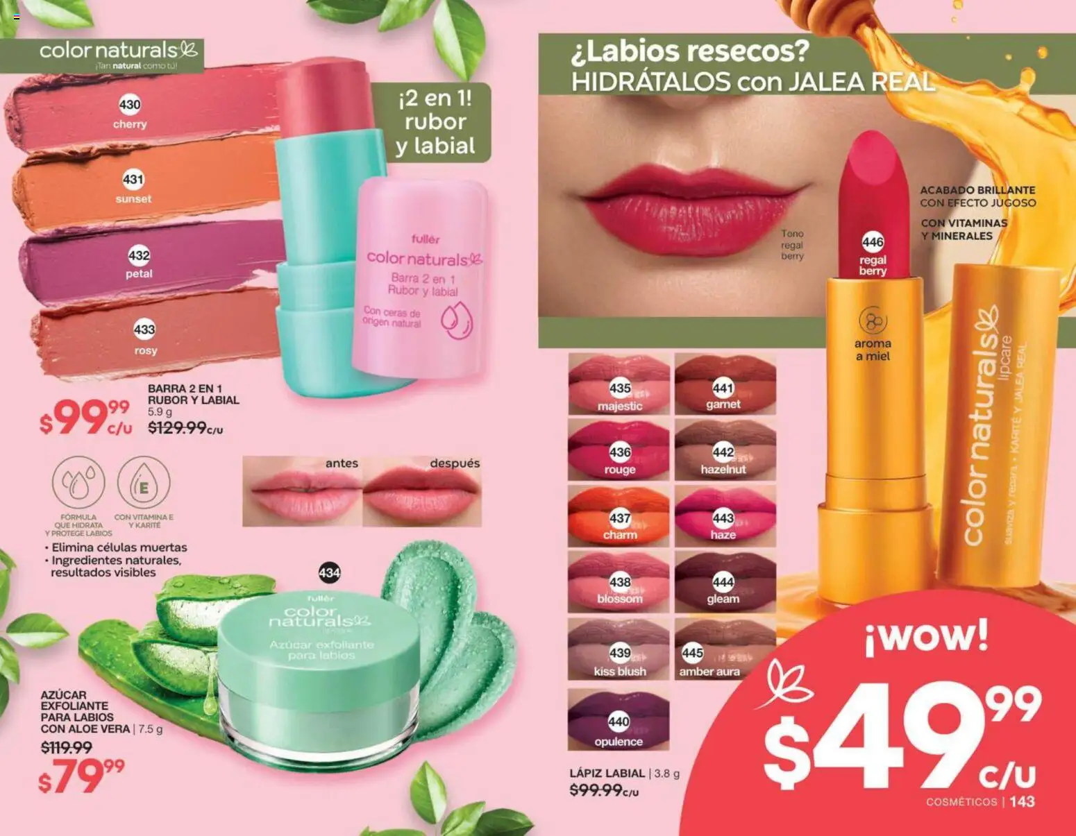 Nuevas ofertas de Fuller válidas en toda la República Mexicana desde el 02/09/2026. ¡Encuentra las mejores ofertas en Fuller campaña 11 2026! | Página: 73 | Productos: Exfoliante, Miel, Aloe Vera, Rubor