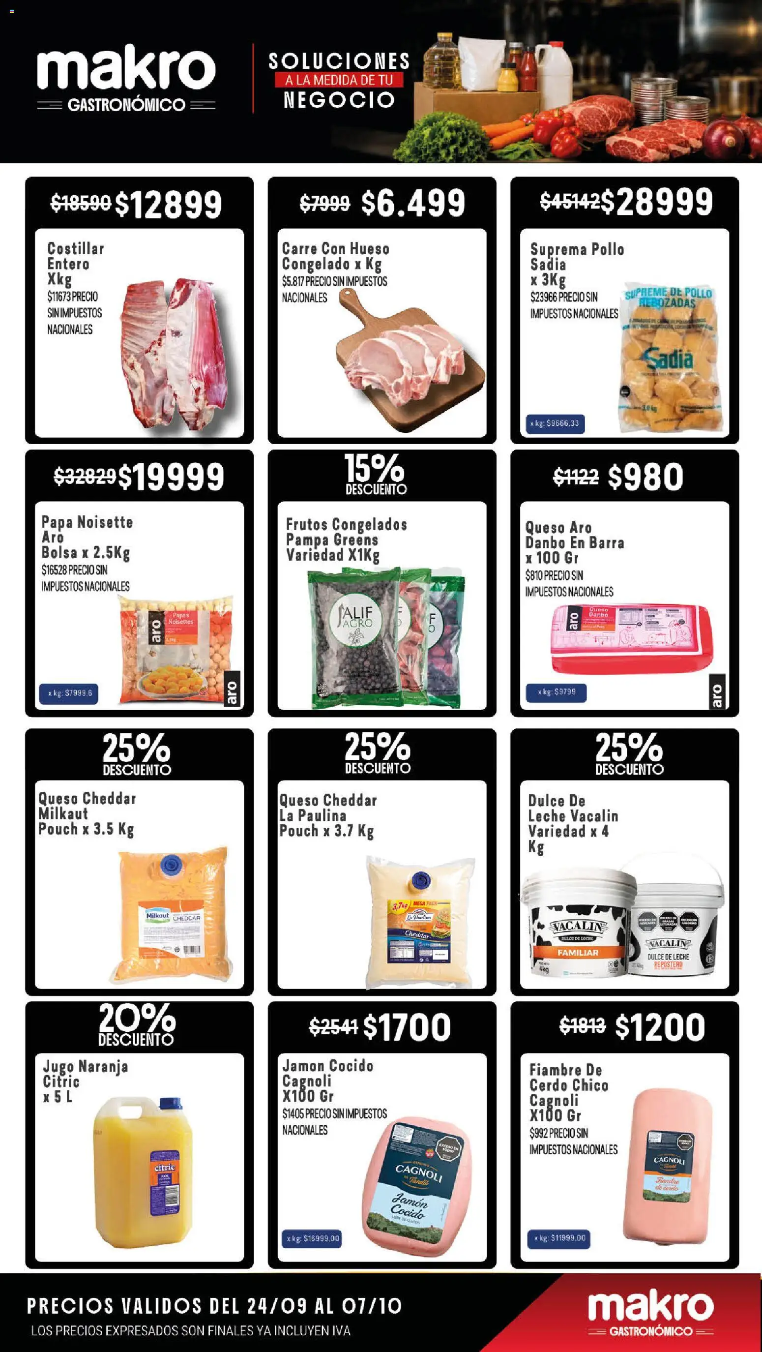 Makro - Ofertas Gastronómicas │ válido desde el 24/09/2026 | Página: 2 | Productos: Bolsa, Pollo, Papas, Jamón