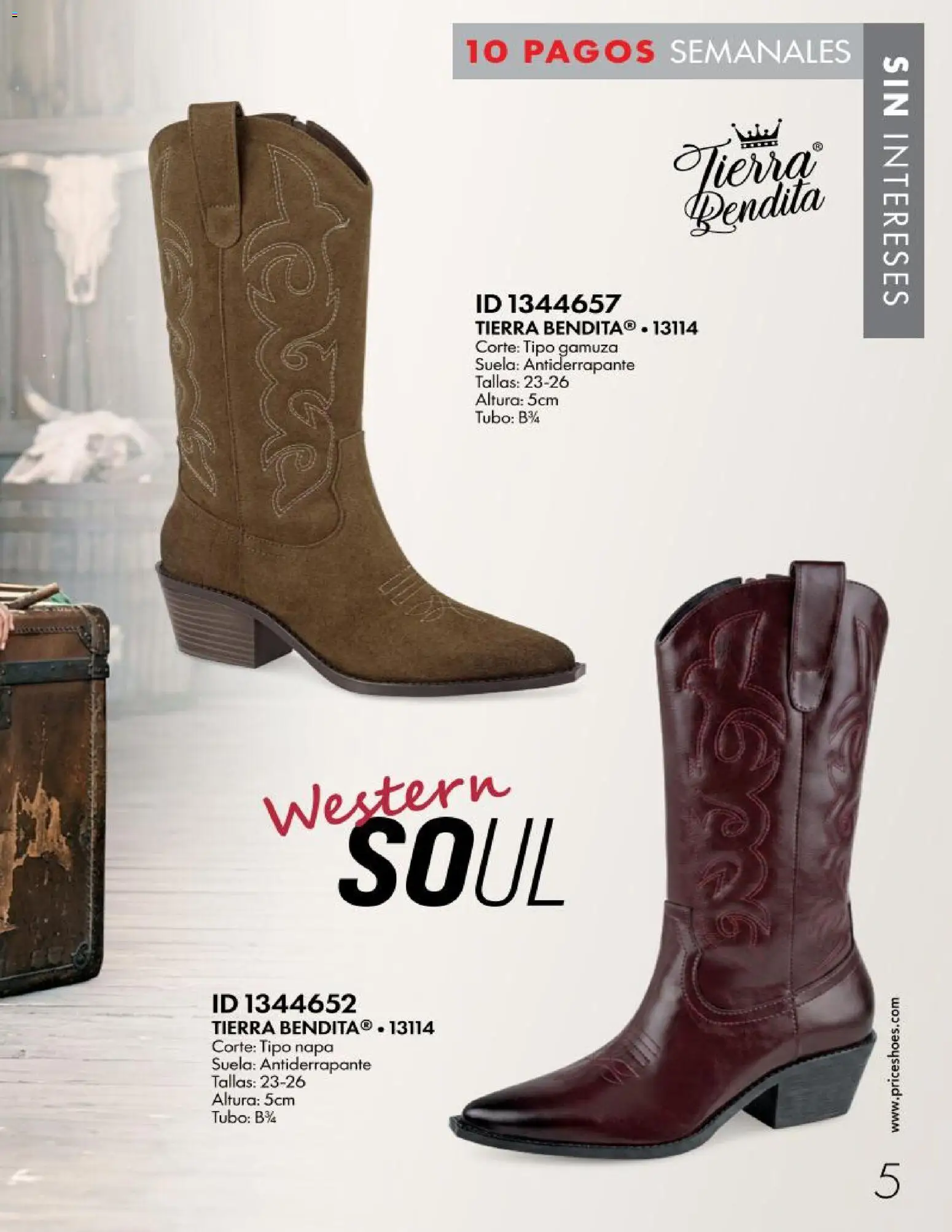 Nuevas ofertas de Price Shoes válidas en toda la República Mexicana desde el 28/10/2026. ¡Encuentra las mejores ofertas en Price Shoes catálogo 10 pagos sin intereses! | Página: 5