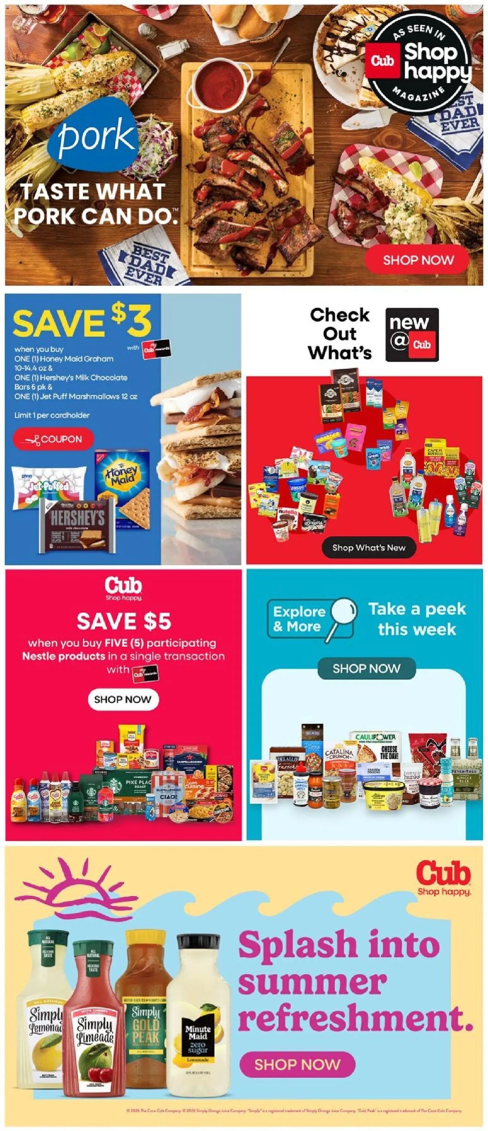 Cub Foods Weekly Ad - valid from 17.05.2026 | Page: 11 | Products: Milk, Cheese, Juice, Pork