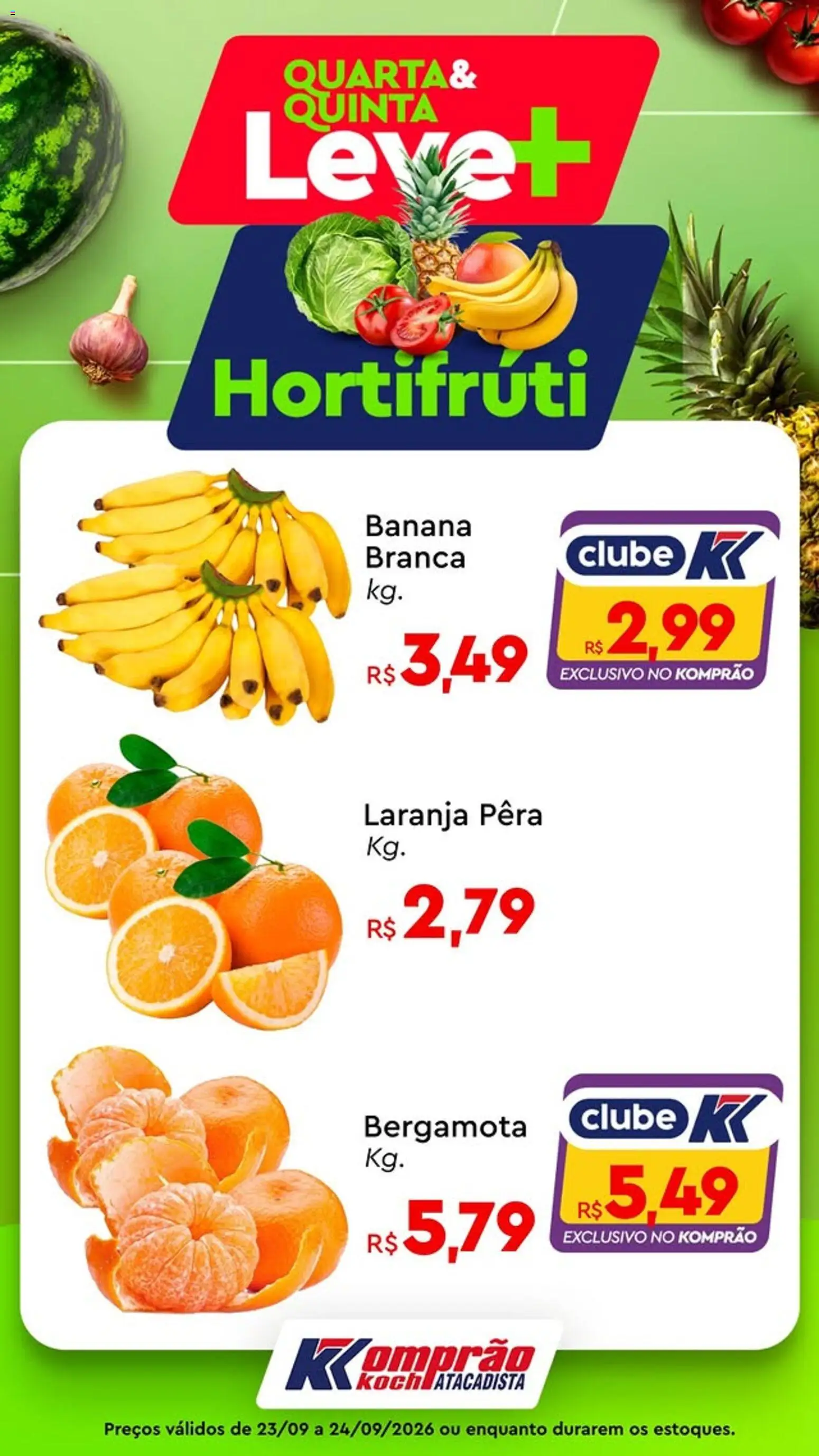 Komprao Atacadista Folheto - válido de 23/09/2026 | Página: 1 | Produtos: Pera, Bergamota