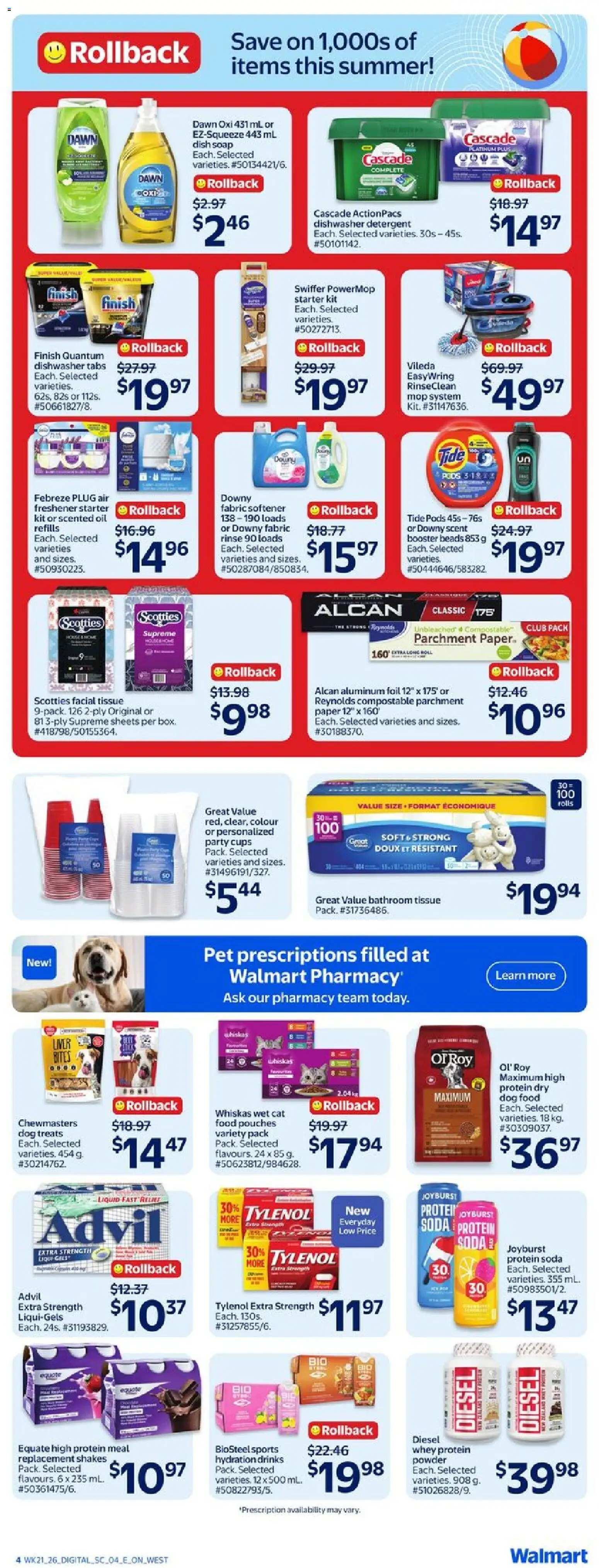 Walmart flyer valid from 18.06.2026 | Page: 9 | Products: Powder, Soap, Fabric softener, Oil