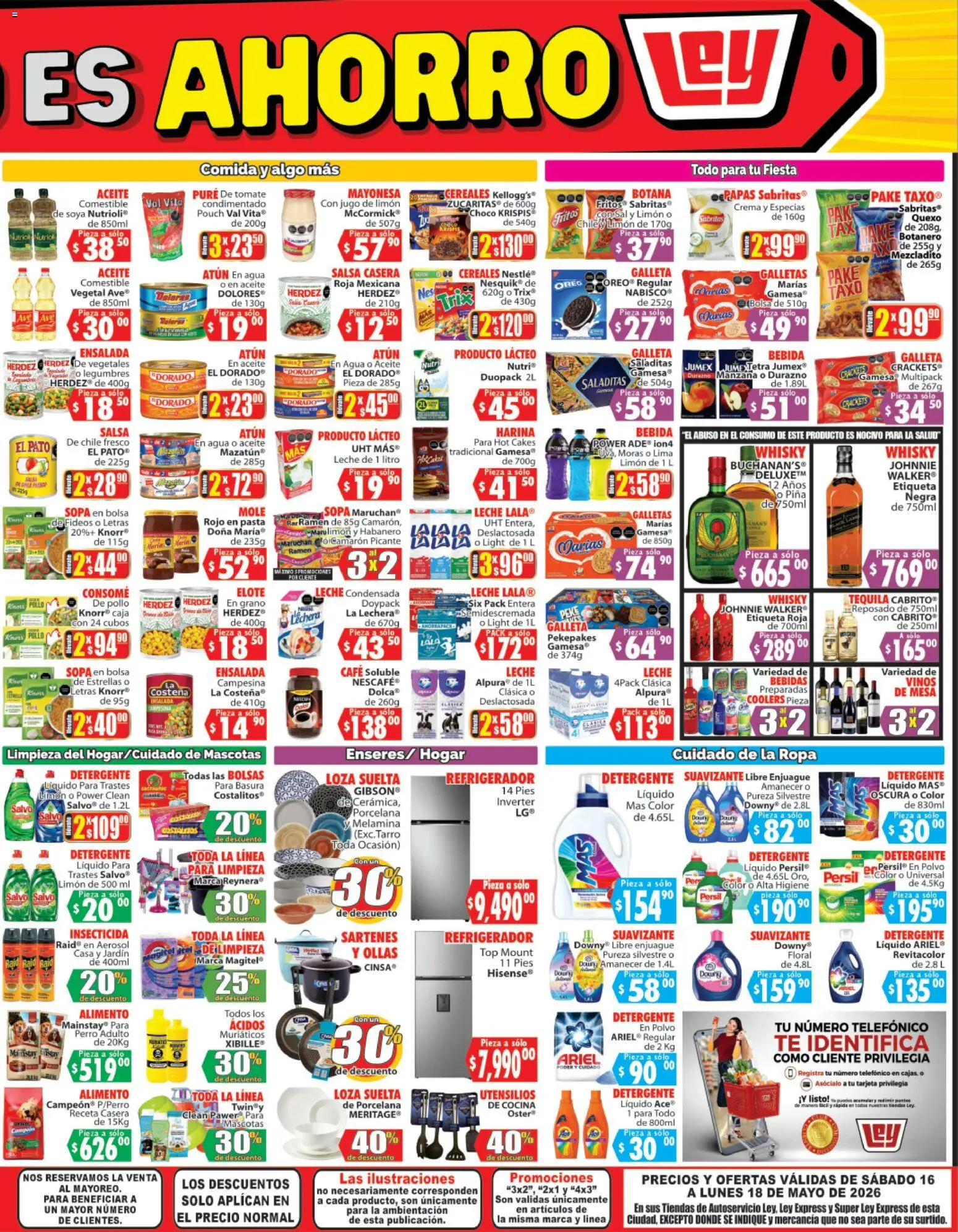 Nuevas ofertas de Casa Ley válidas en toda la República Mexicana desde el 16.05.2026. ¡Encuentra las mejores ofertas en Casa Ley folleto Autoservicio La Paz, BCS! | Página: 4 | Productos: Durazno, Leche, Aceite, Té