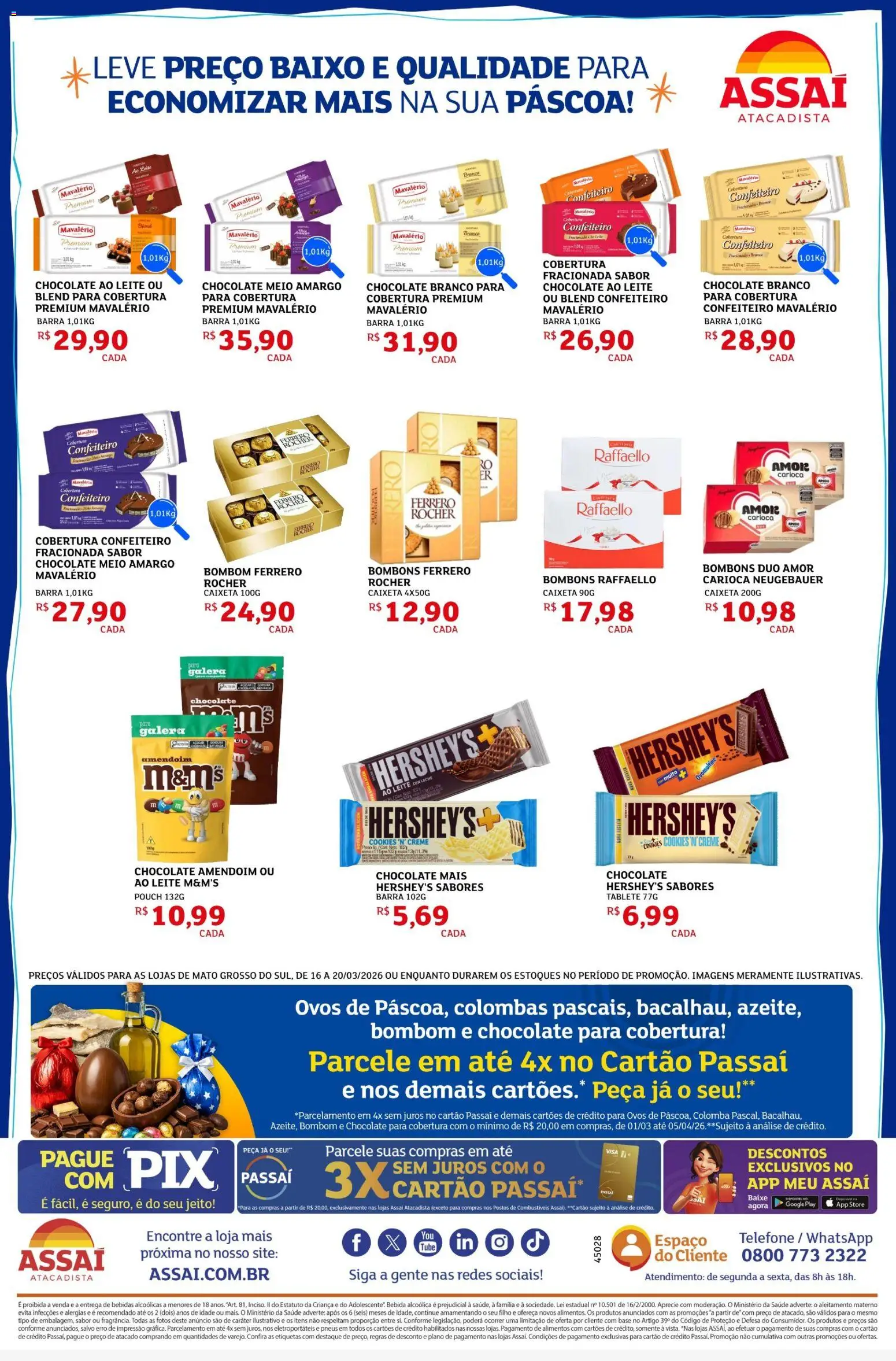 Assaí Atacadista Folheto - válido de 16.03.2026 | Página: 2 | Produtos: Amendoim, Neugebauer, Bebida, Telefone