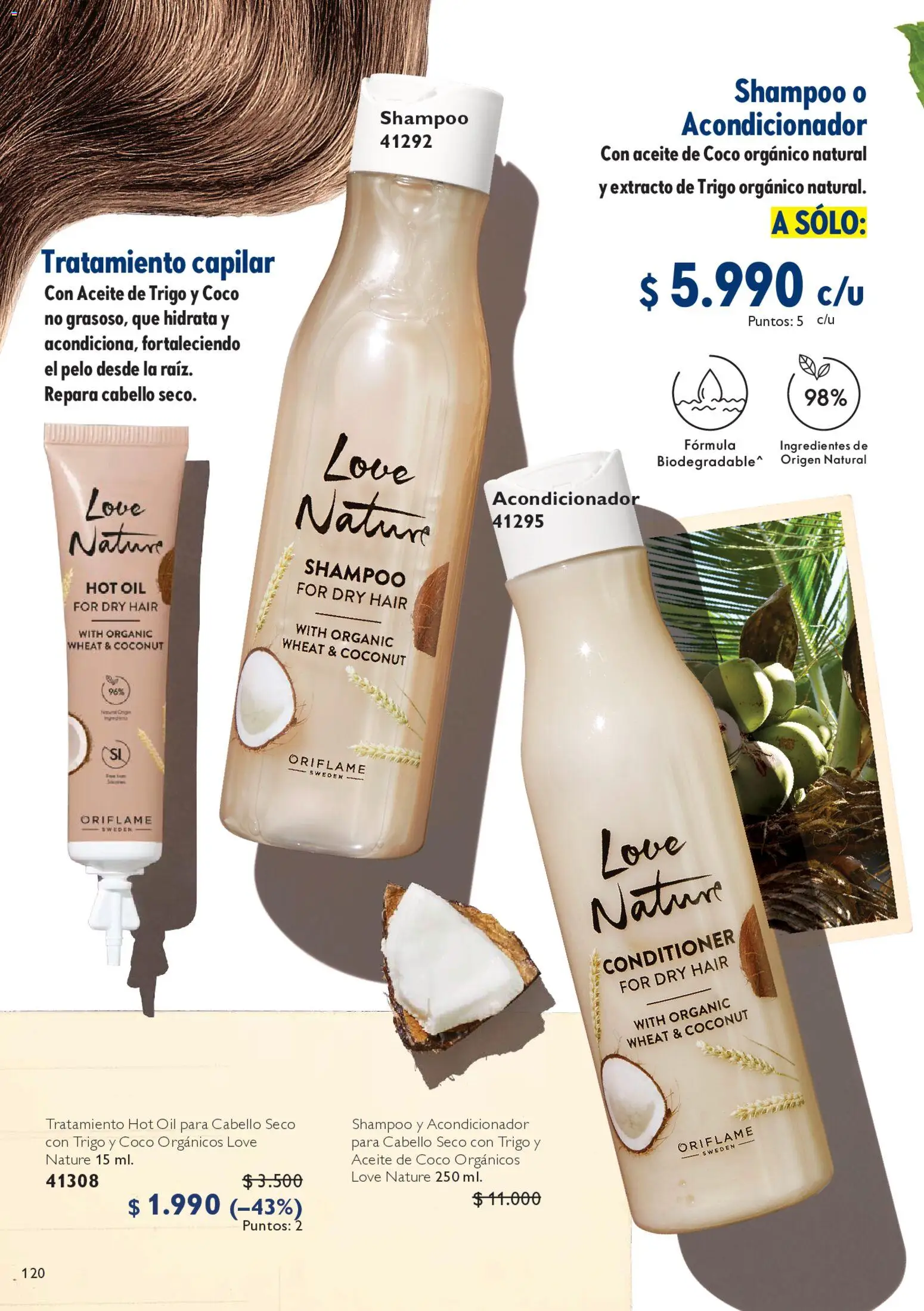 Oriflame Catálogo │ válido desde el 09.05.2026 | Página: 122 | Productos: Acondicionador, Shampoo, Aceite