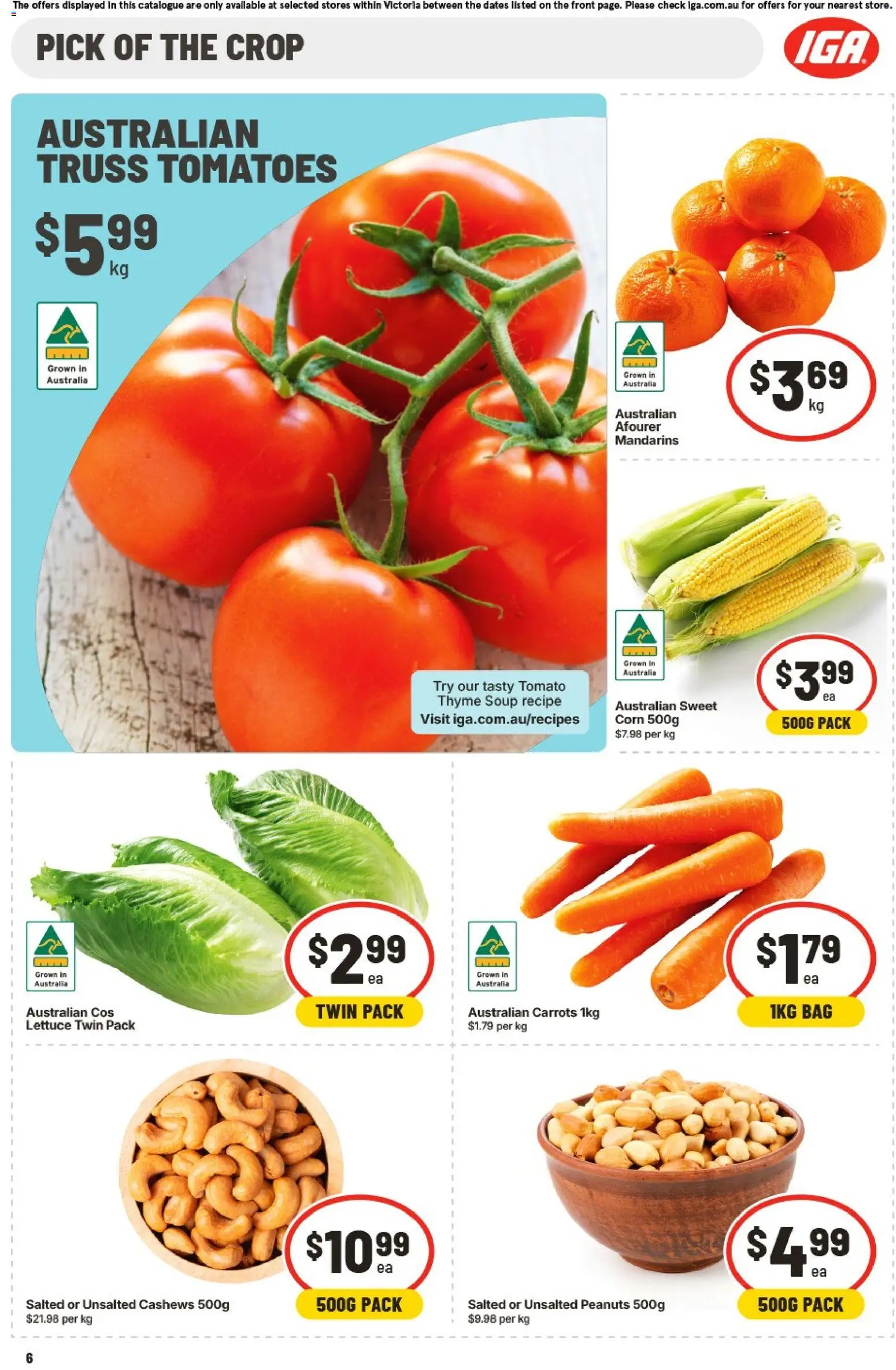 IGA catalogue - valid from 23/09/2026 | Page: 6 | Products: Snacks, Chocolate, Pizza, Chicken breast
