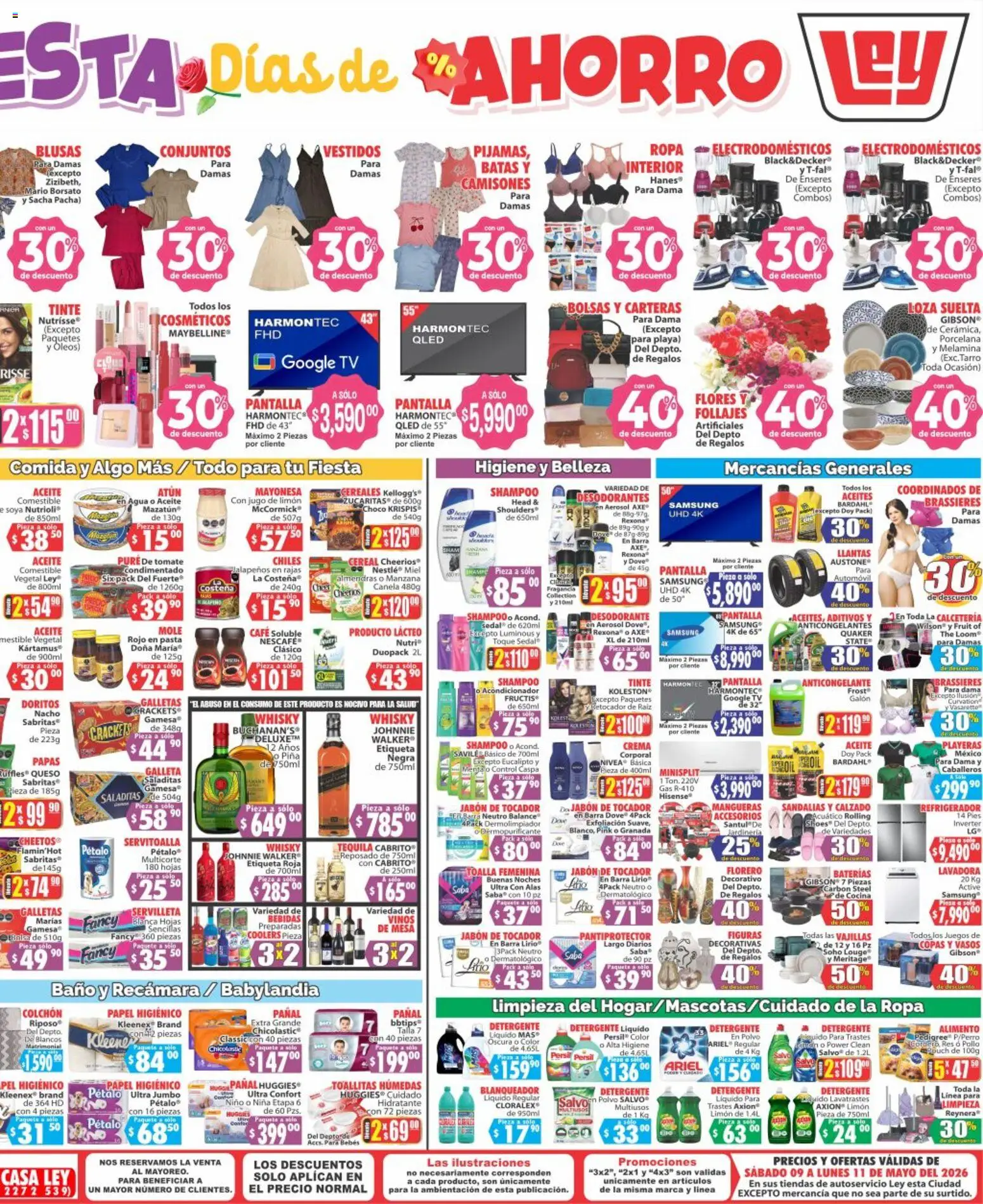Nuevas ofertas de Casa Ley válidas en toda la República Mexicana desde el 09.05.2026. ¡Encuentra las mejores ofertas en Casa Ley folleto Autoservicio La Paz, BCS! | Página: 2 | Productos: Desodorante, Toallitas húmedas, Pure de Tomate, Vasos